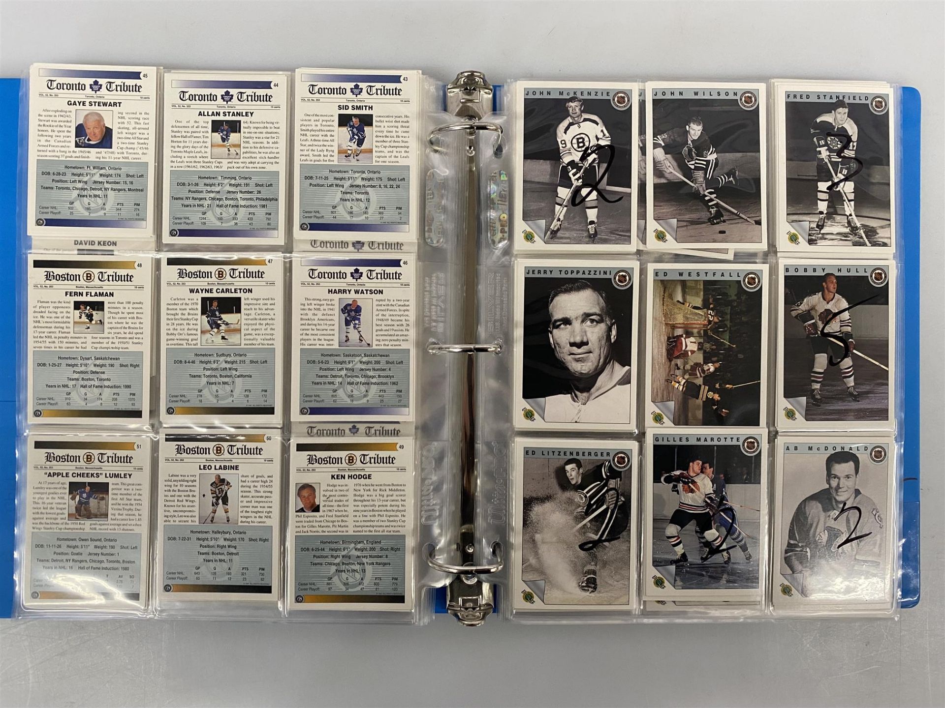 1991 Original Six Extras - Collectible Cards Binder - Hockey Collection - Approx. 450 CARDS