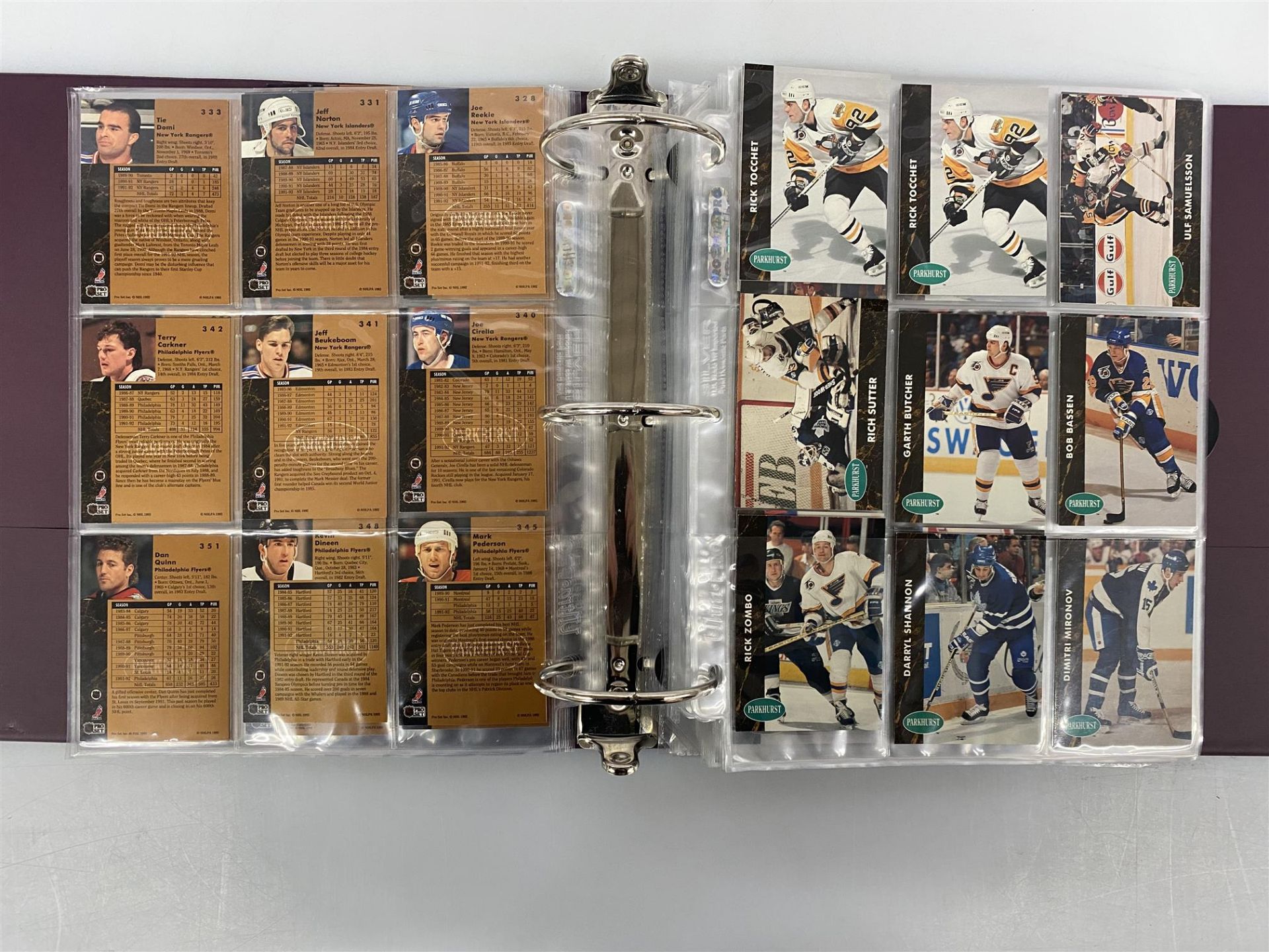 Assorted Parkhurst - Collectible Cards Binder - Hockey Collection - Approx. 282 CARDS