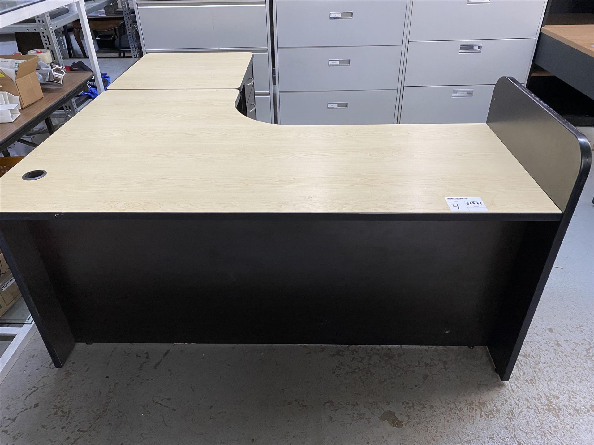 L-SHAPED OFFICE DESK - 66" X 72"