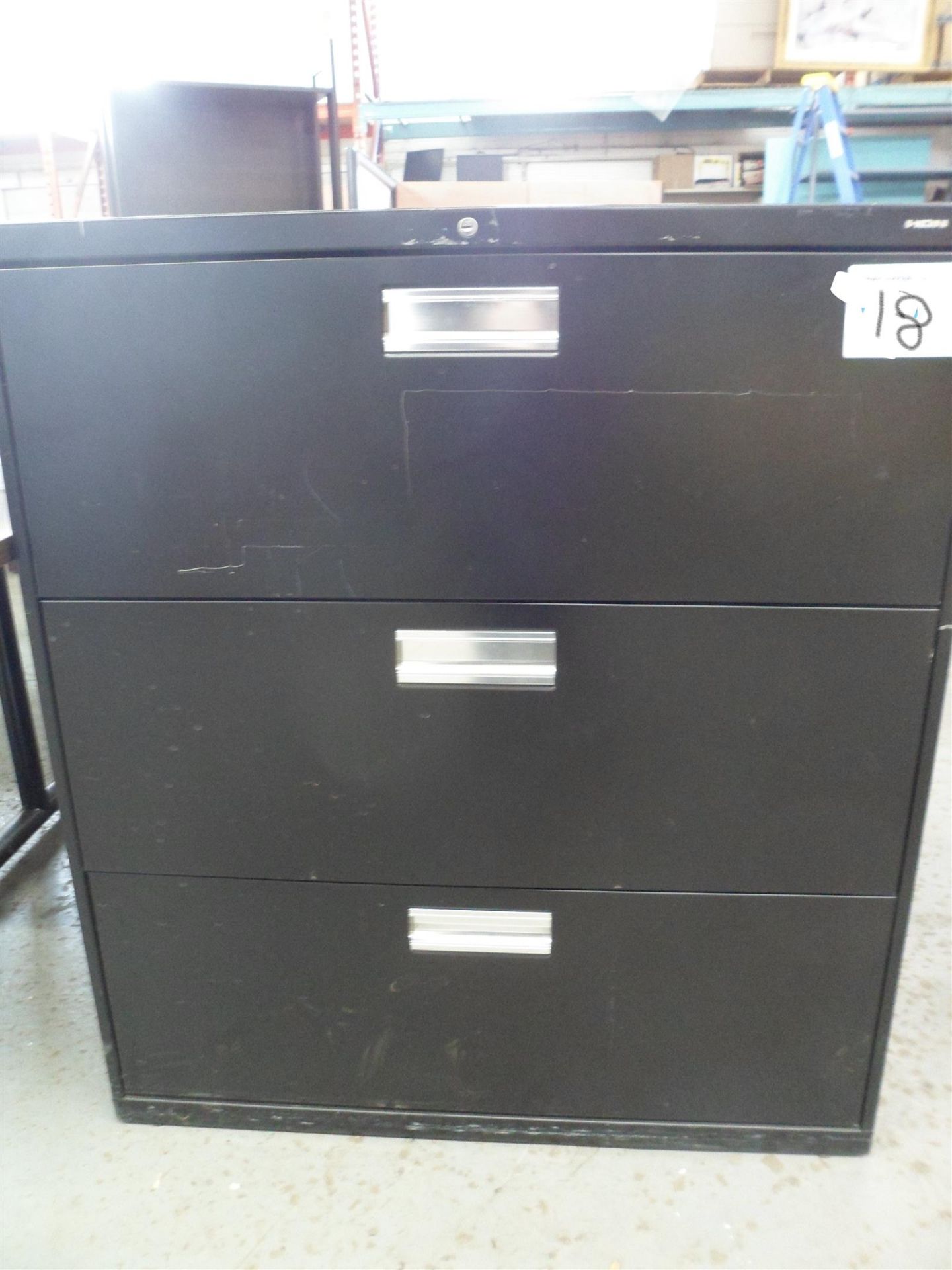 3-DRAWER BLACK FILING CABINET