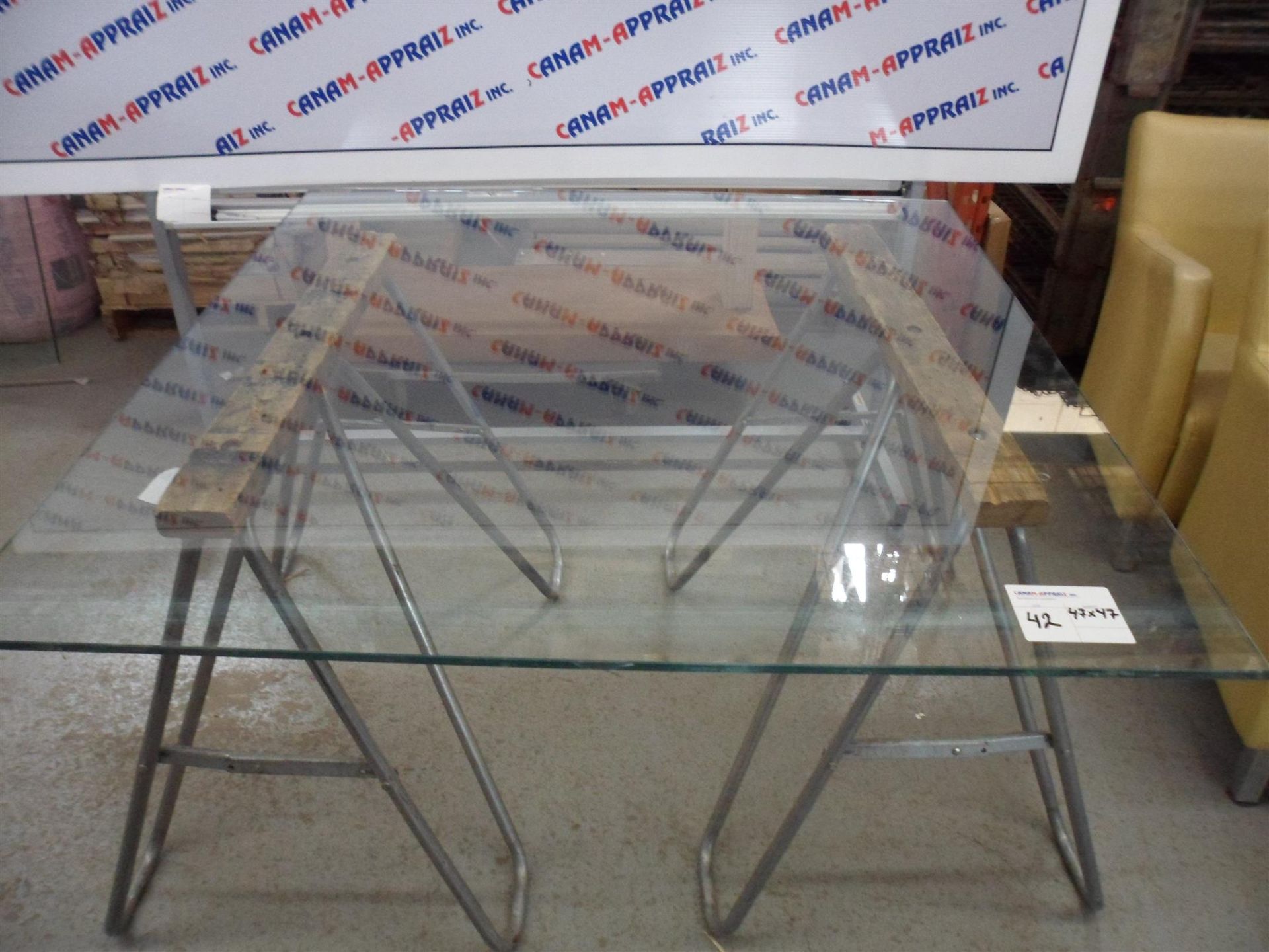 SQUARE GLASS TABLE TOP - 47" X 47" - Image 2 of 2