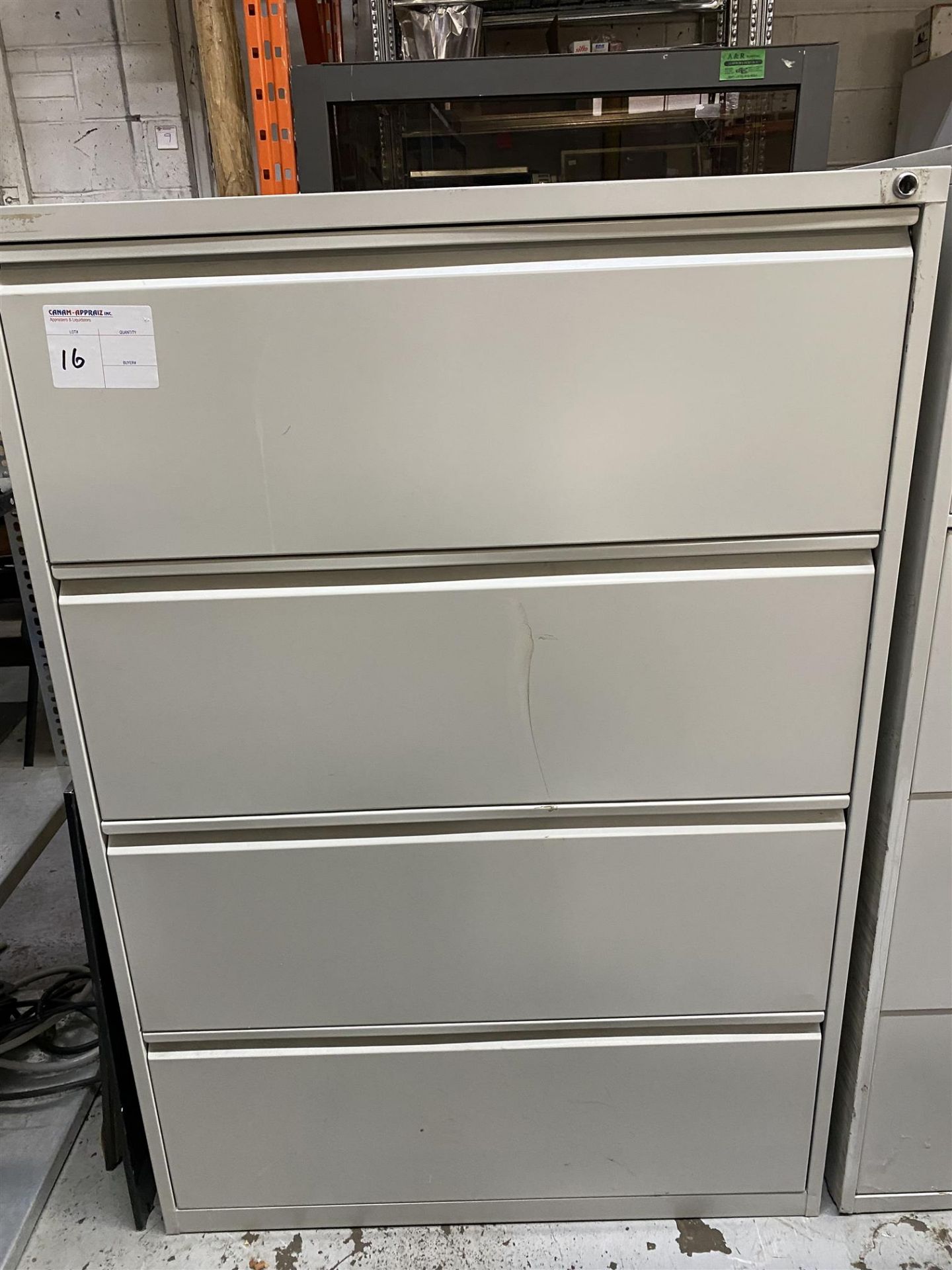 4-DRAWER GREY FILING CABINET