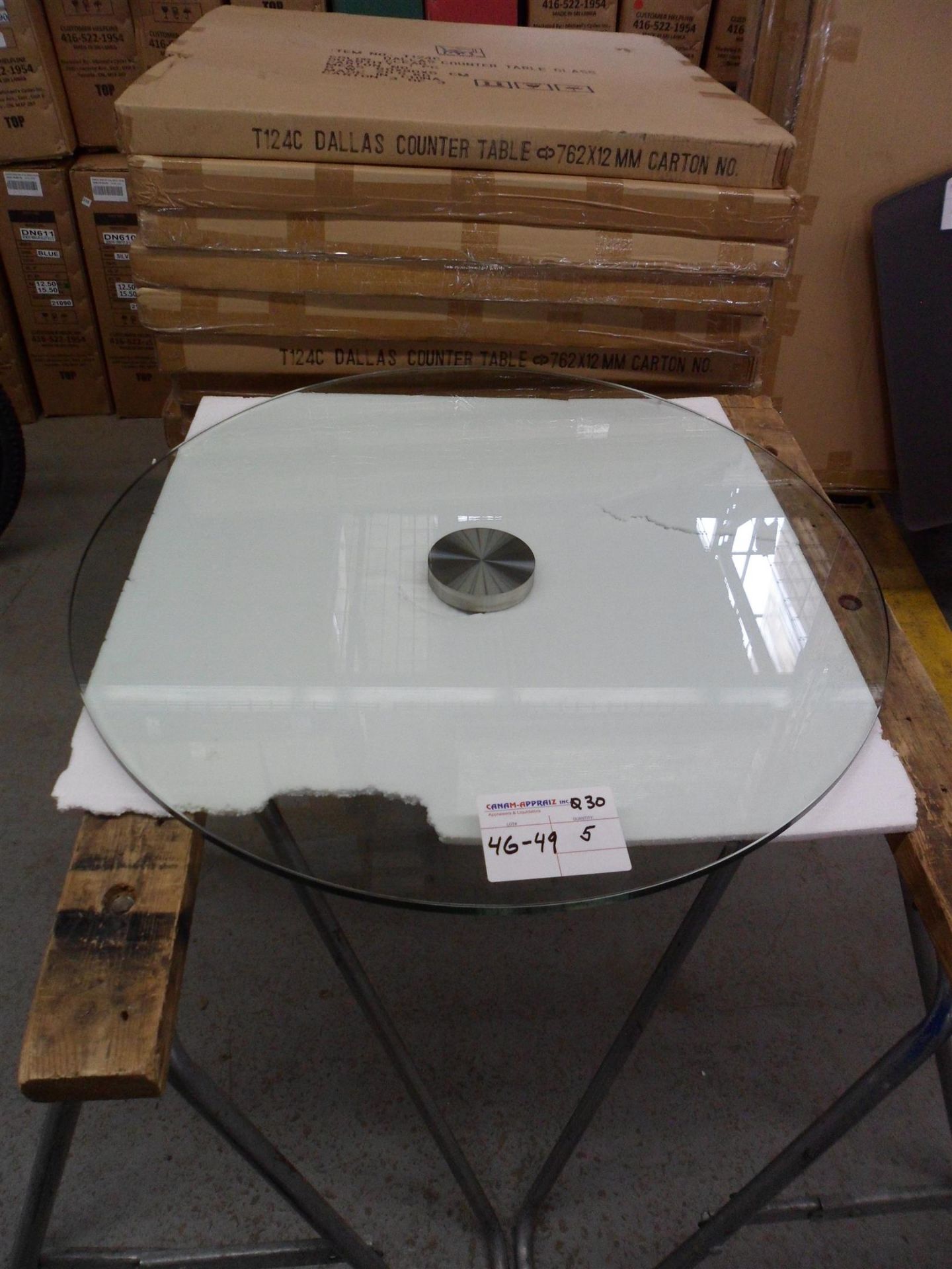 ROUND GLASS TABLE TOP - 30"