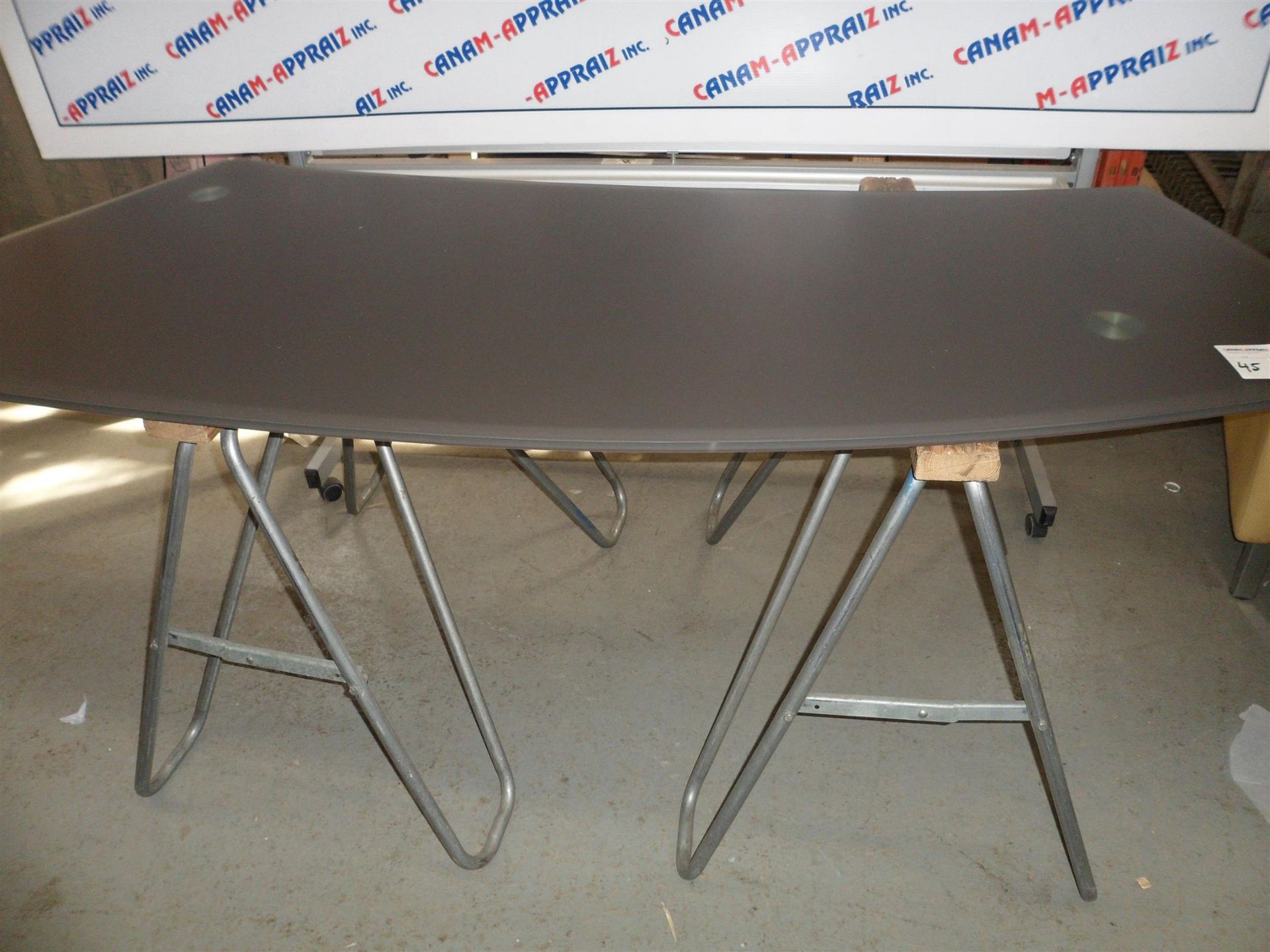 CURVED GLASS TABLE TOP - 80" X 30"