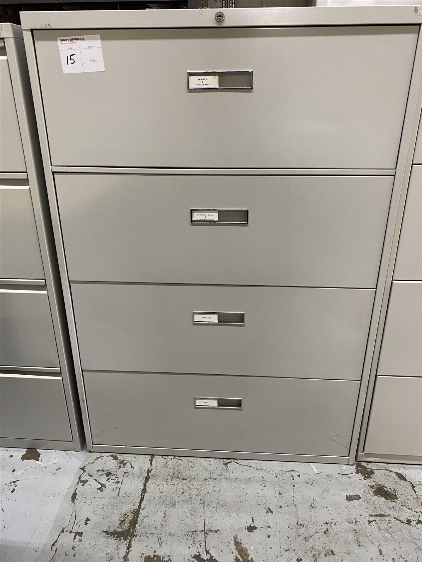 4-DRAWER GREY FILING CABINET