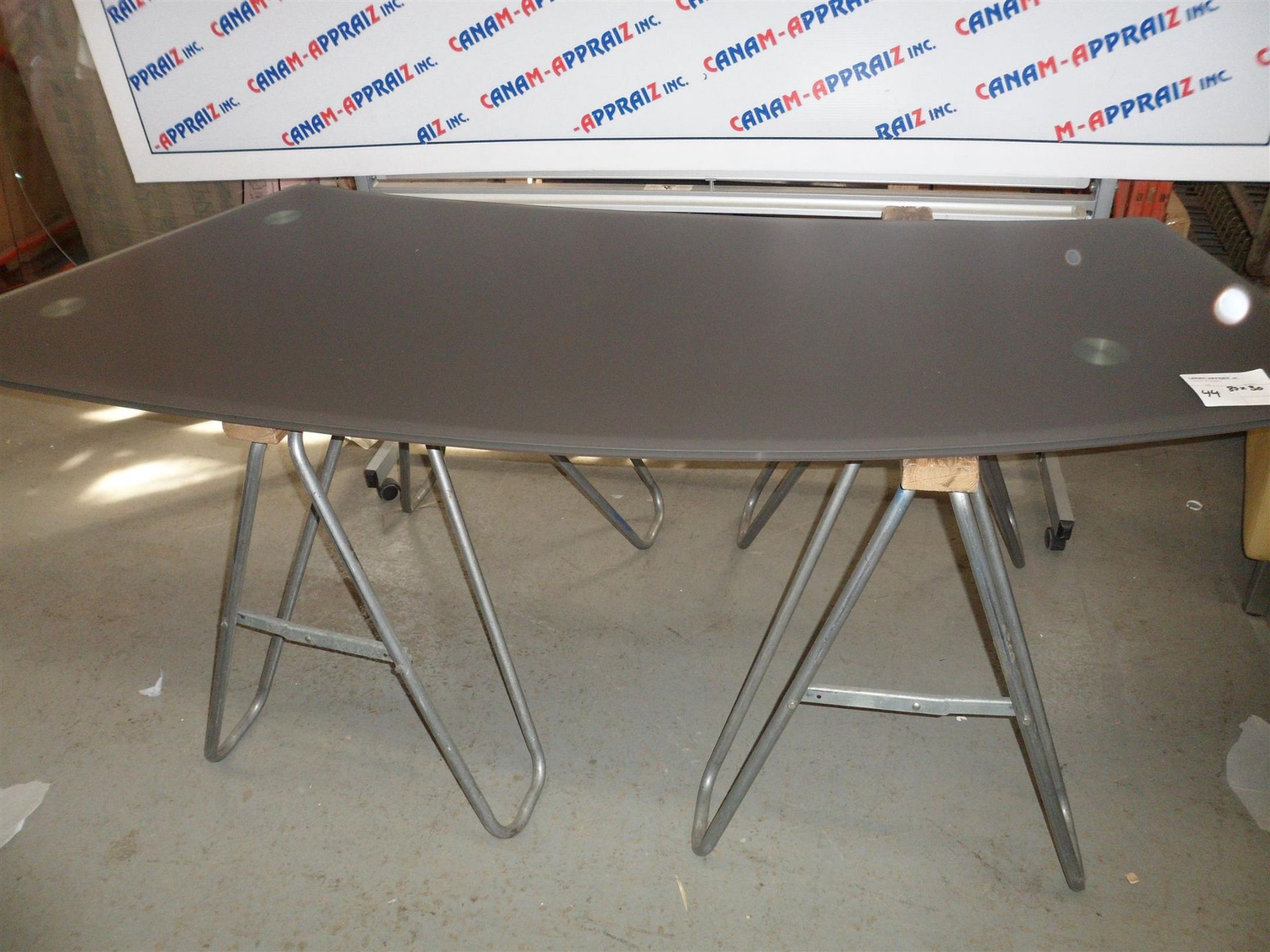 CURVED GLASS TABLE TOP - 80" X 30"