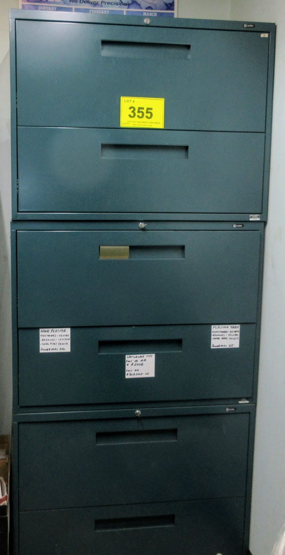 LOT OF (3) 2-DOOR LATERAL GLOBAL FILE CABINETS