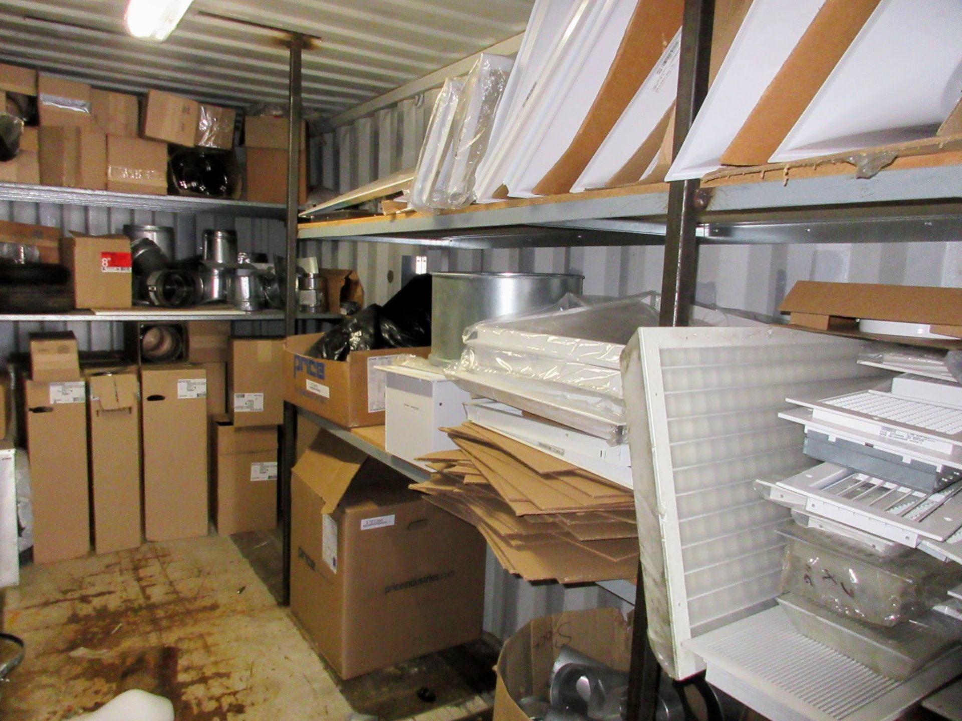 CONTENTS IN AND ON 40' SEACAN INCLUDING HVAC / DUCTWORK SUPPLIES, ETC. - Image 10 of 13