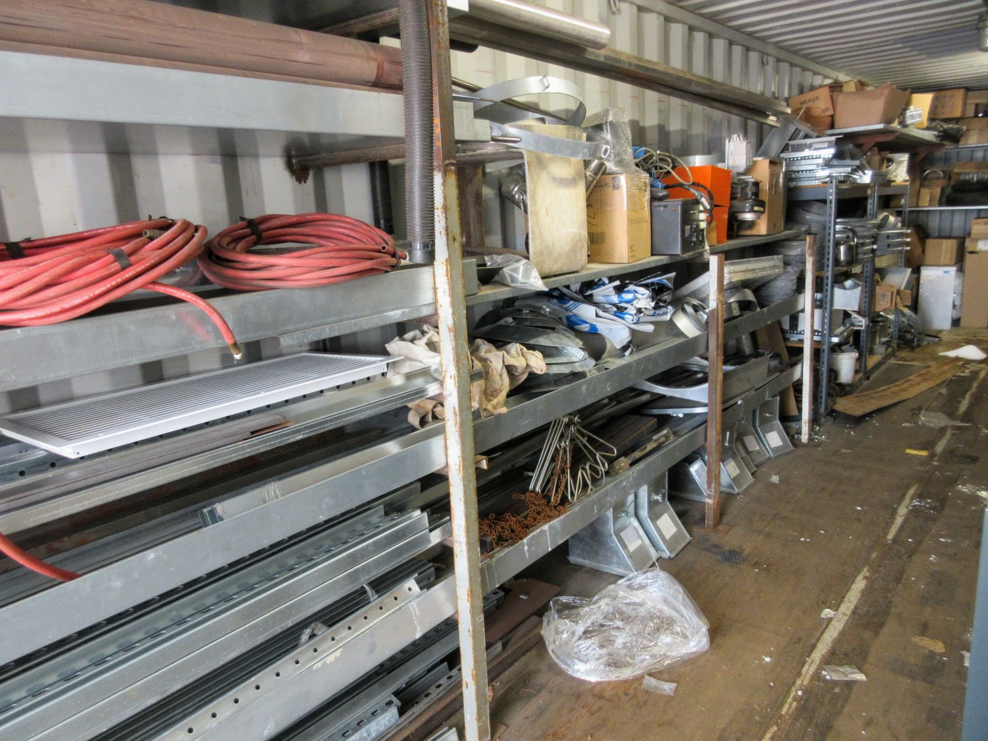 CONTENTS IN AND ON 40' SEACAN INCLUDING HVAC / DUCTWORK SUPPLIES, ETC. - Image 4 of 13