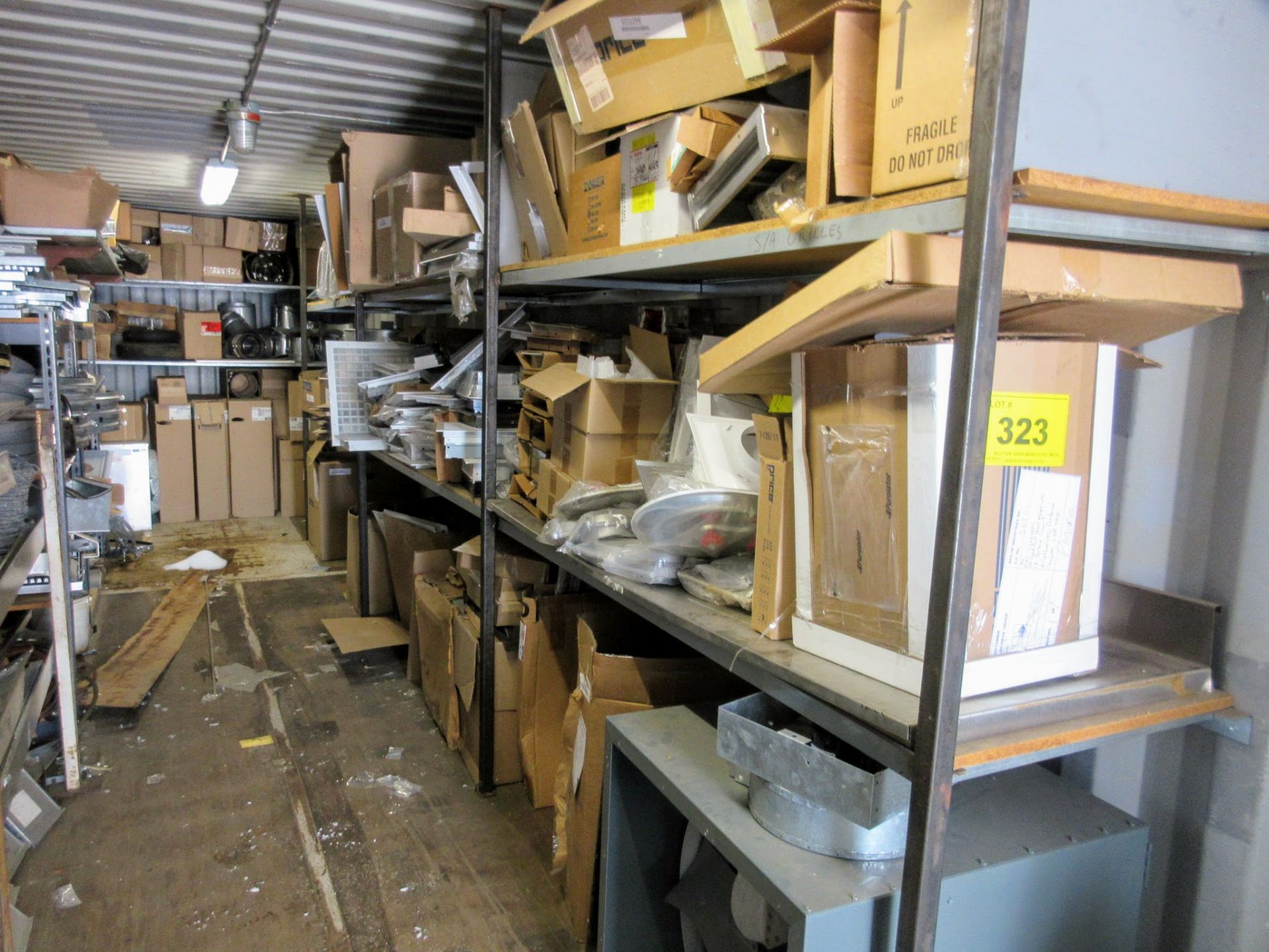 CONTENTS IN AND ON 40' SEACAN INCLUDING HVAC / DUCTWORK SUPPLIES, ETC. - Image 8 of 13