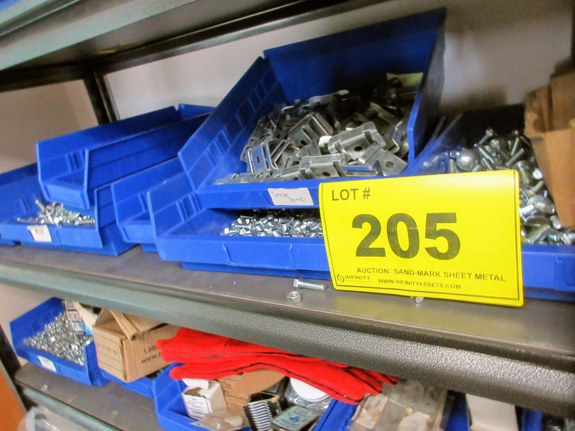 CONTENTS OF (2) SECTIONS OF SHELVING UNIT INCLUDING FASTENERS, WELDING SUPPLIES, SLEEVE ANCHORS, - Image 3 of 5