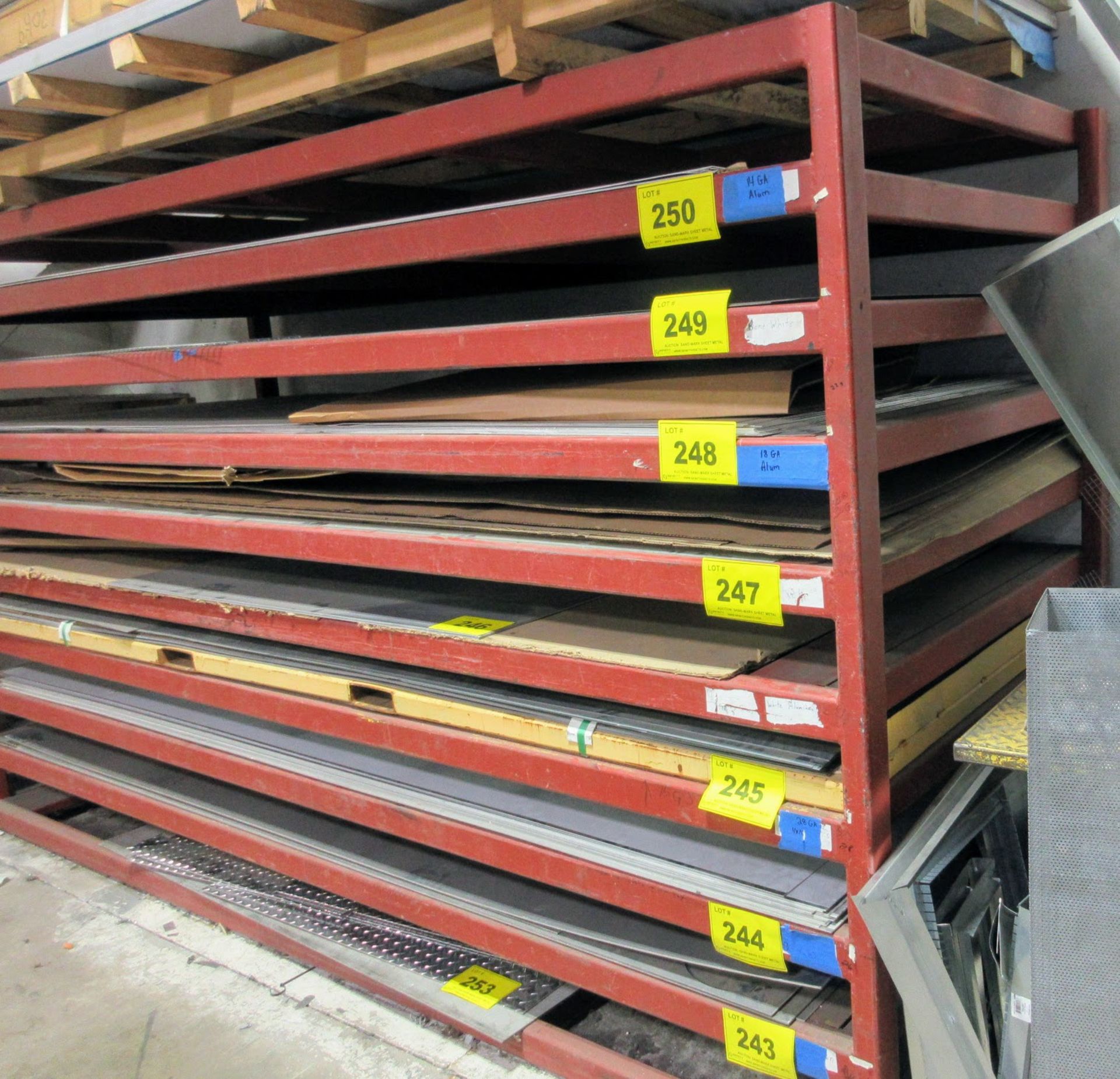 APPROX. 6'H X 10'W X 4'D STEEL SHEET METAL STORAGE RACK (NO CONTENTS) (NOTE: SUBJECT TO LATE - Image 2 of 2