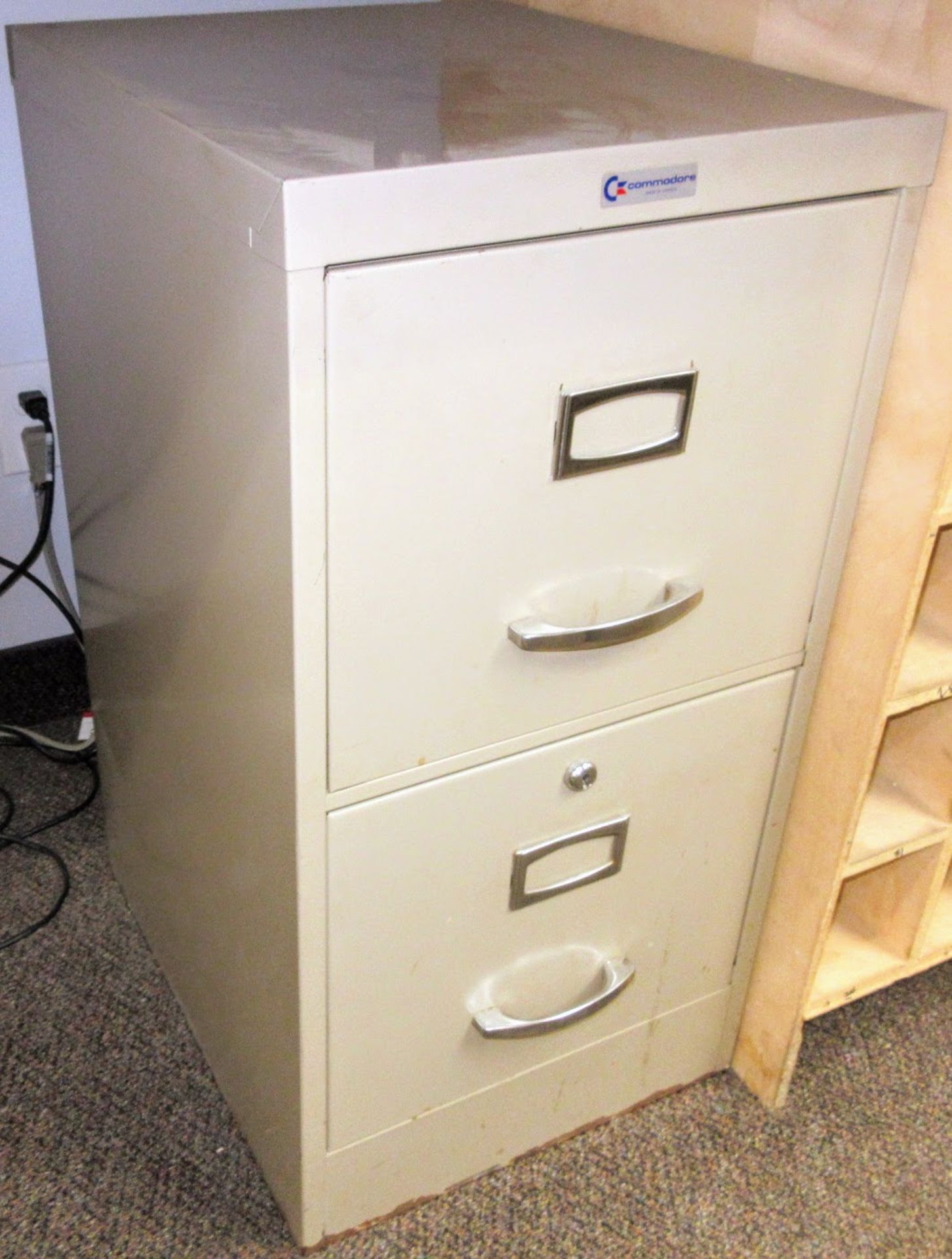 DESK, CHAIR, (2) FILE CABINETS, CREDENZA - Image 4 of 4