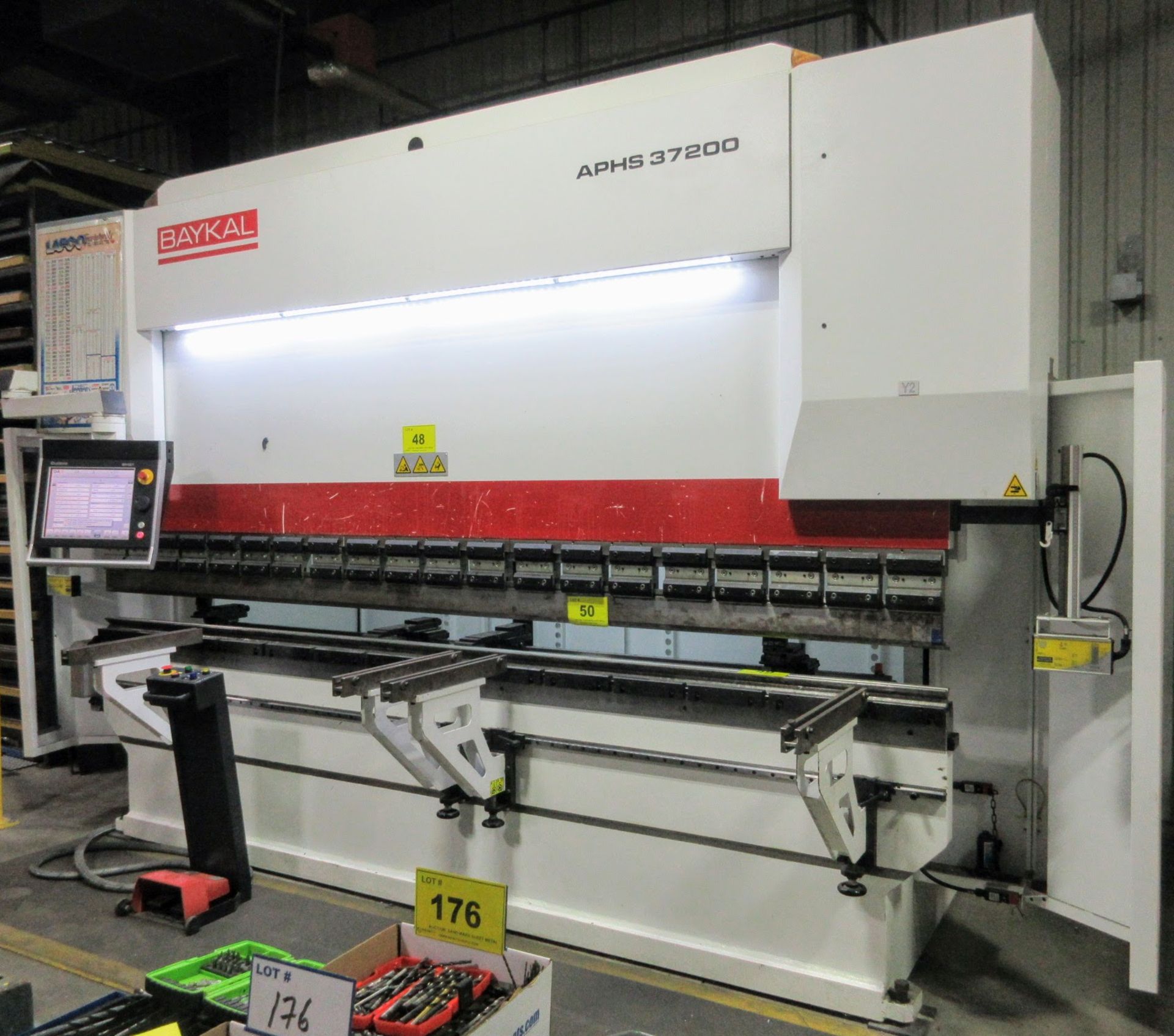 2017 BAYKAL APHS 37200 5-AXIS CNC PRESS BRAKE, 220-TON X 12’ CAP., CNC CROWNING, DELEM DA-66T