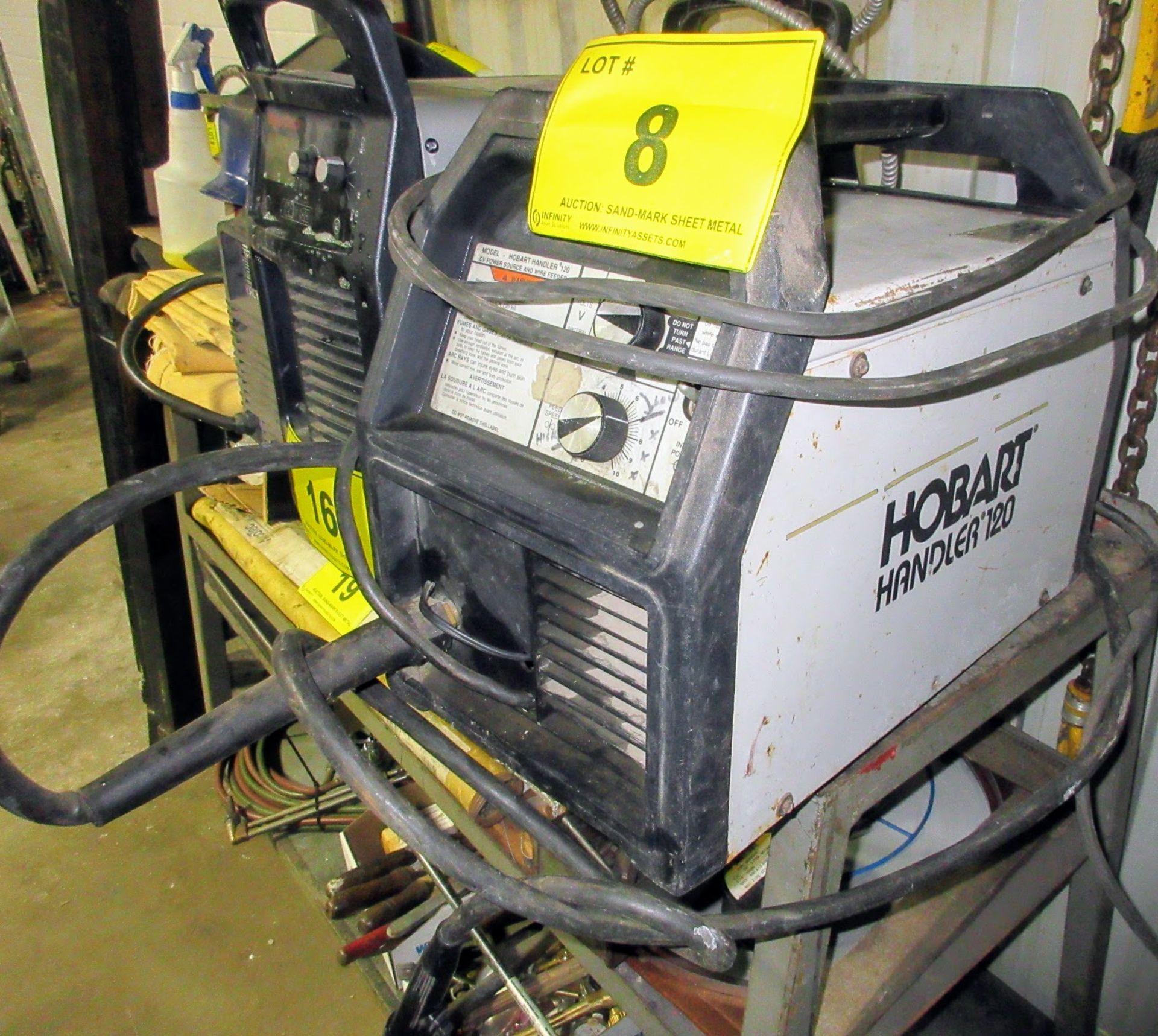 HOBART HANDLER 120 CV POWER SOURCE AND WIRE FEED W/ CABLES - Image 2 of 3