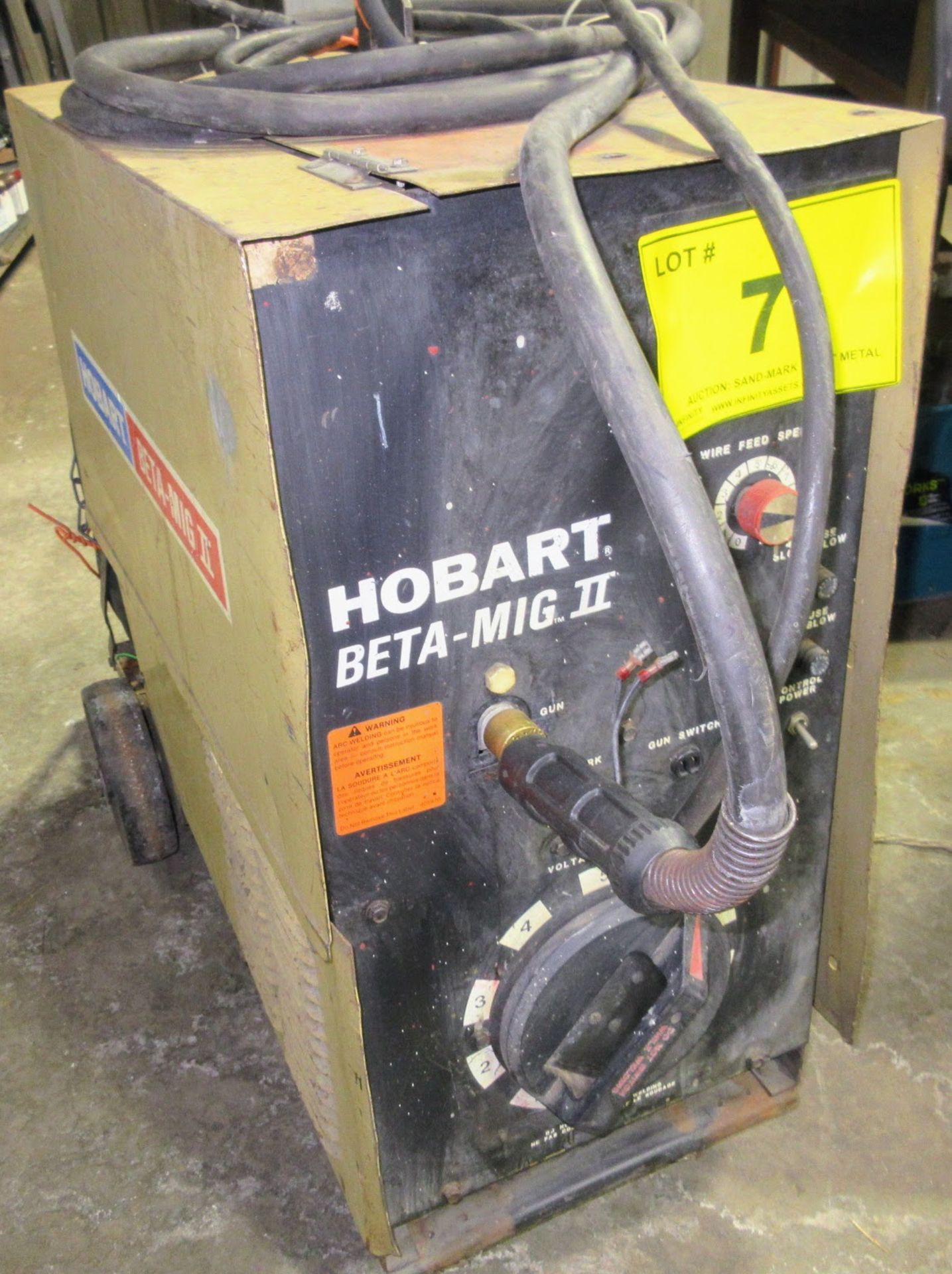 HOBART BETA-MIG II WELDER W/ CART AND CABLES - Image 2 of 4