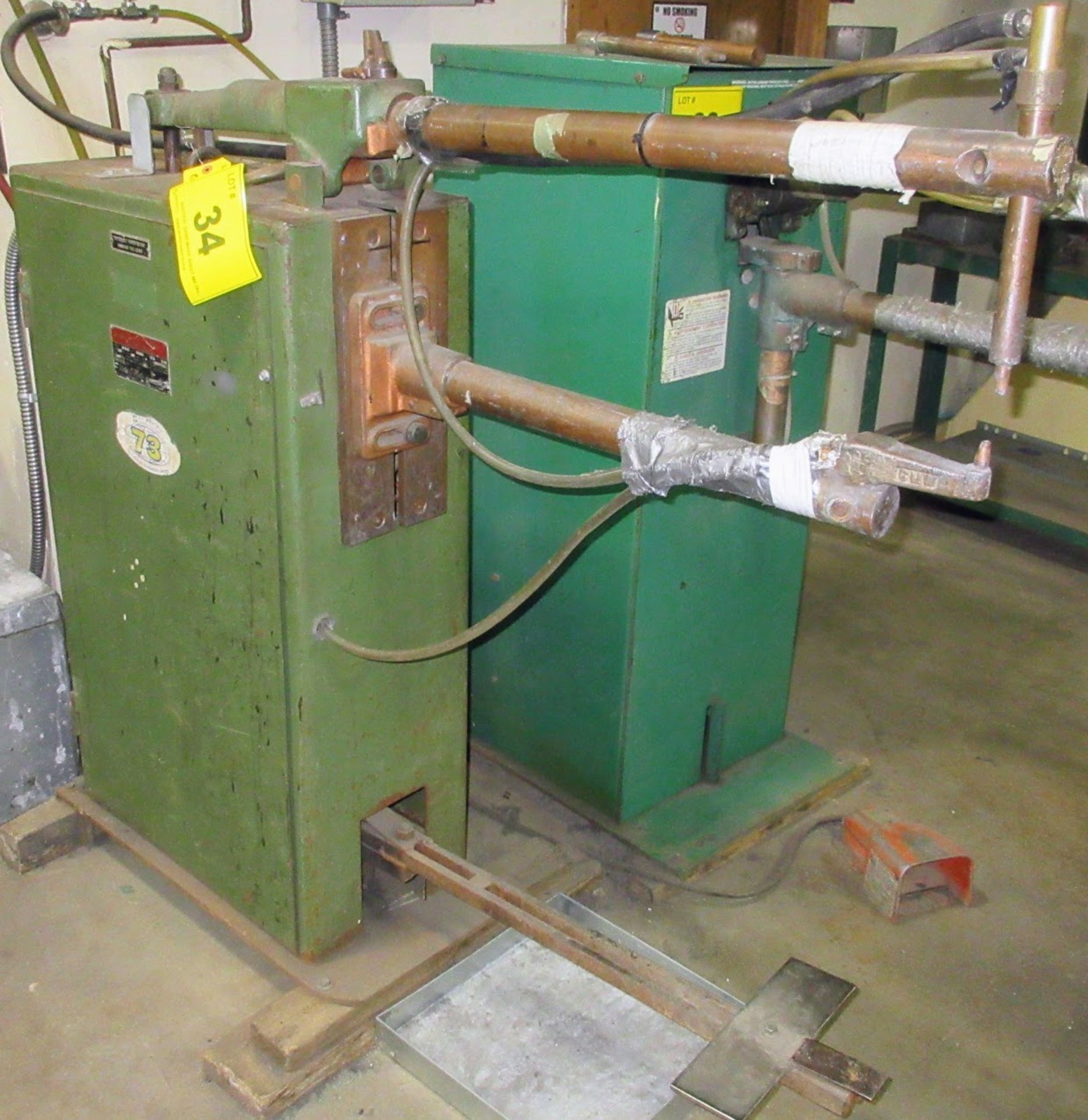 WELD-O-MATIC FTC 25KVA SPOT WELDER, S/N 2184 (RIGGING FEE $100)