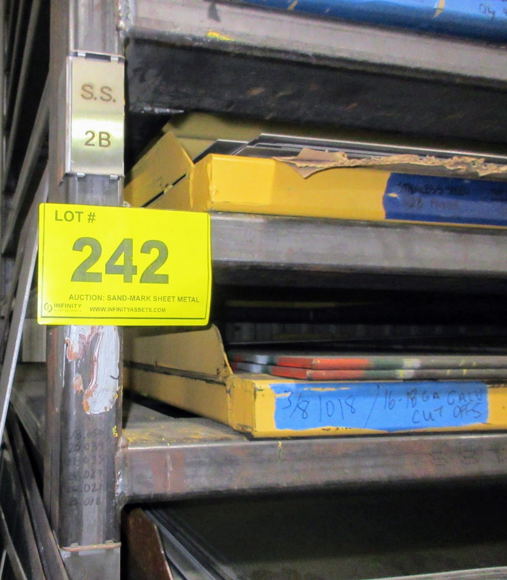 APPROX. 132"W X 62"D X 128"H STEEL SHEET METAL STORAGE RACK (NO CONTENTS) (NOTE: SUBJECT TO LATE - Image 2 of 2