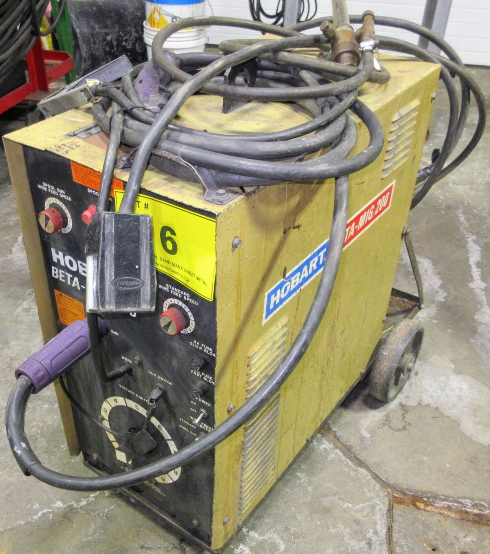 HOBART BETA-MIG 200 WELDER W/ CART AND CABLES - Image 2 of 4