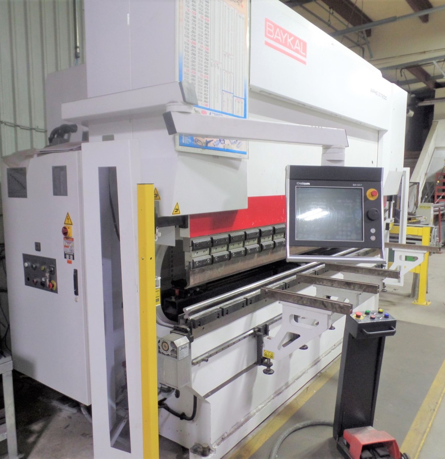 2017 BAYKAL APHS 37200 5-AXIS CNC PRESS BRAKE, 220-TON X 12’ CAP., CNC CROWNING, DELEM DA-66T - Image 3 of 26