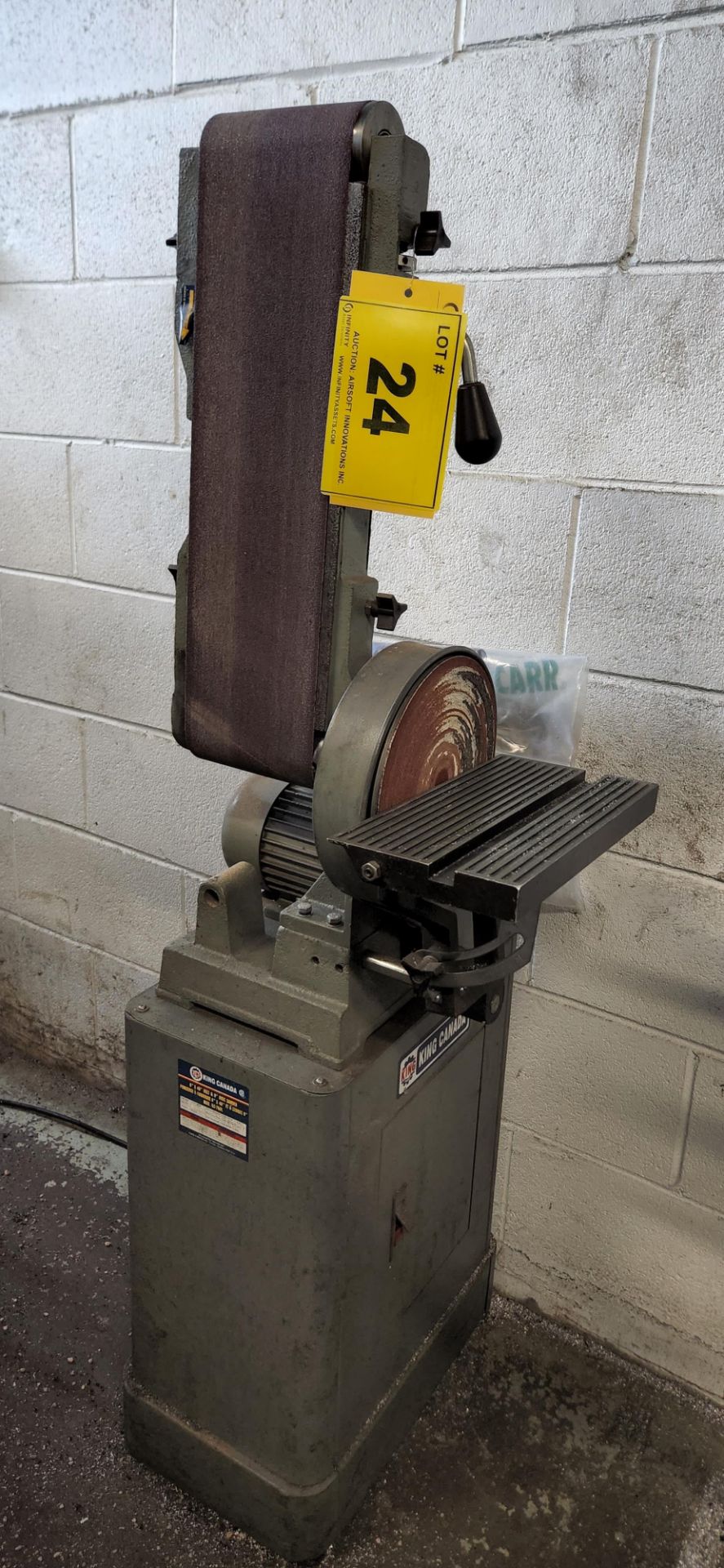 KING CANADA EDGE & BELT SANDER, 6” X 48” BELT, 9” DISC