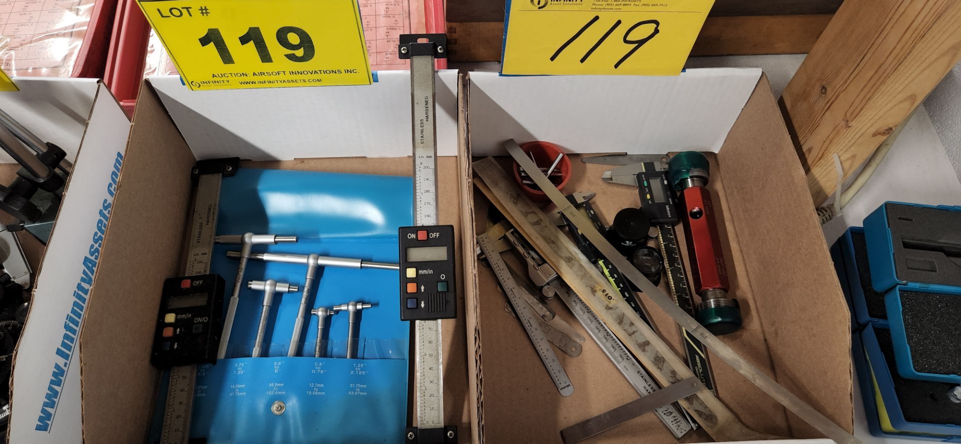 LOT DIGITAL CALIPERS, GO / NO-GO GAUGE, ETC.