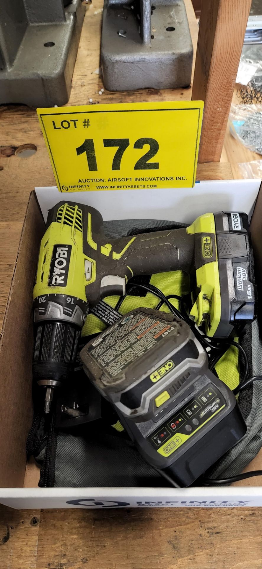 RYOBI 18V CORDLESS DRILL W/ CHARGER AND EXTRA BATTERY - Image 2 of 2