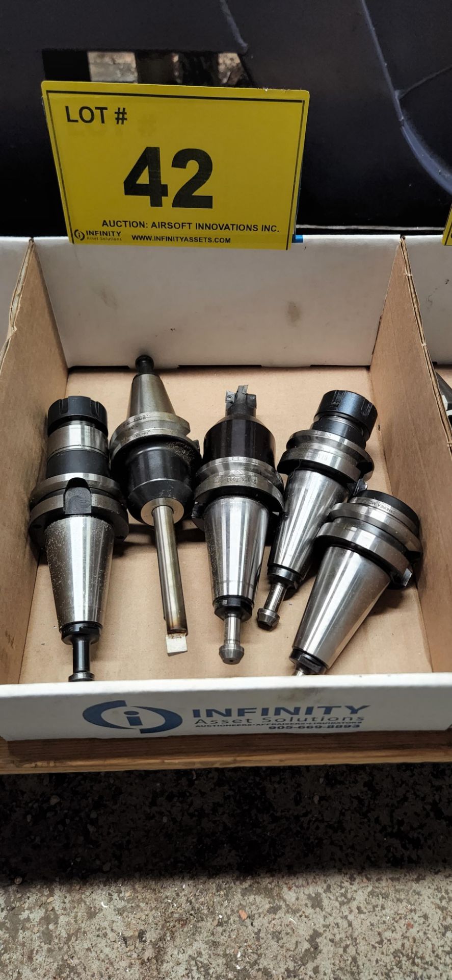 LOT (5) BT40 TOOL HOLDERS