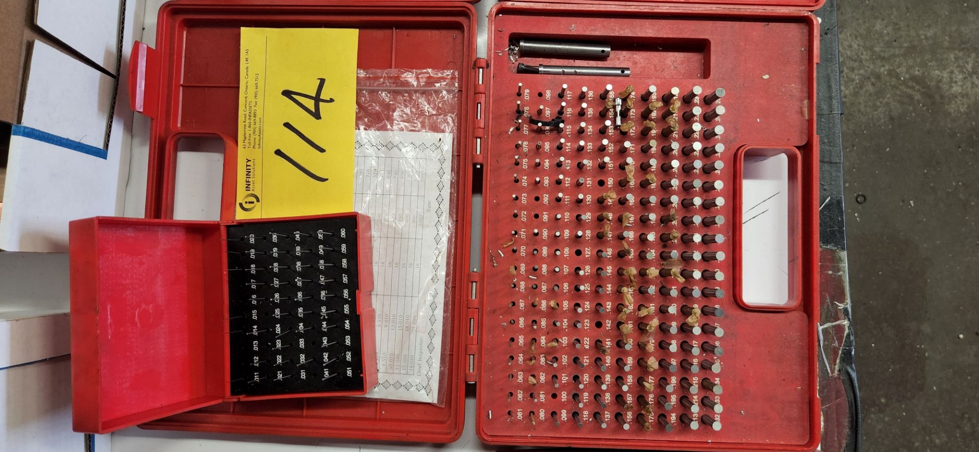 PIN GAUGE SET, 0.061-0.250