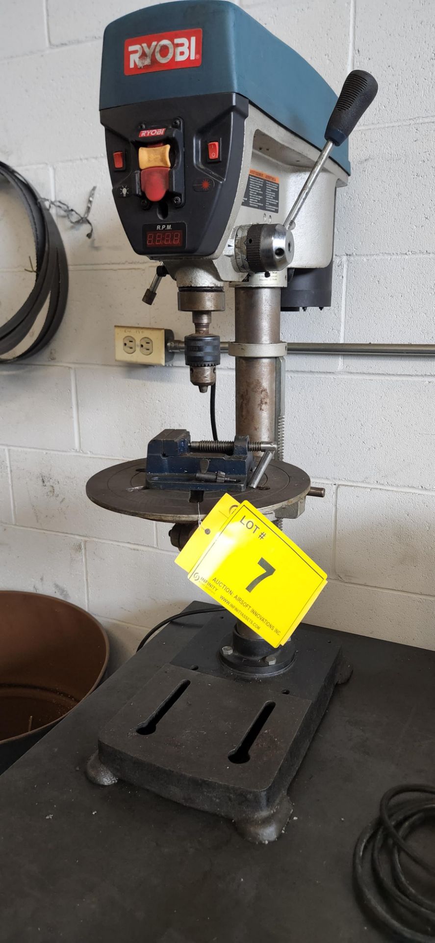 RYOBI 12" DRILL PRESS, S/N A2064531745 W/ 2" VISE