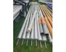 Aluminum fluted center poles and bottoms