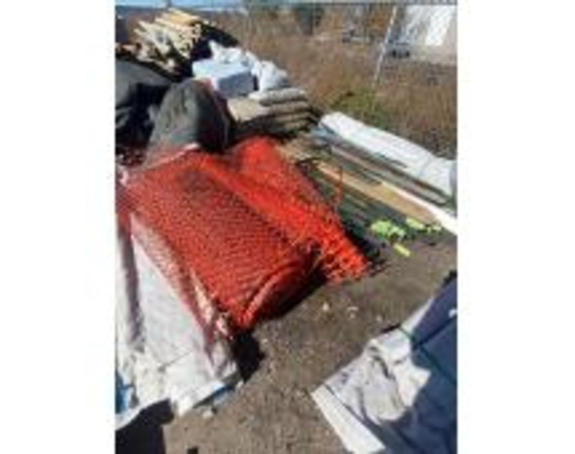 Plastic Safety Fencing And Metal Posts