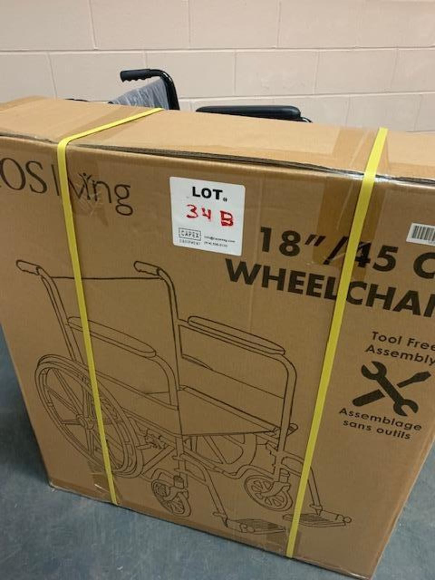 New In Box BIOS Living 18 inch / 45 cm Wheelchair Tool Free Assembly - Image 5 of 6
