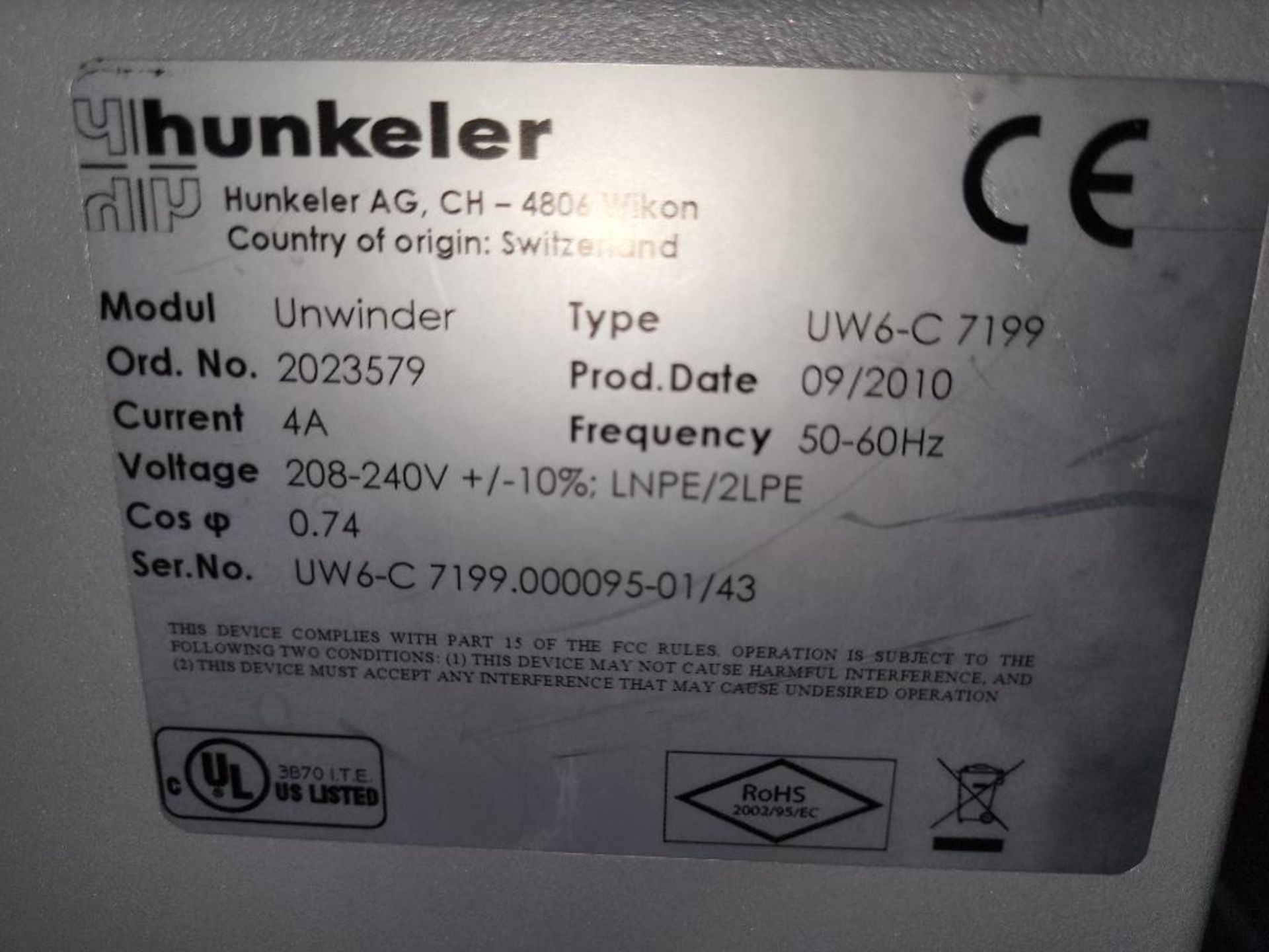 Hunkeler Unwindig Module 24" Rolls UW6-C 7199 - Image 4 of 6