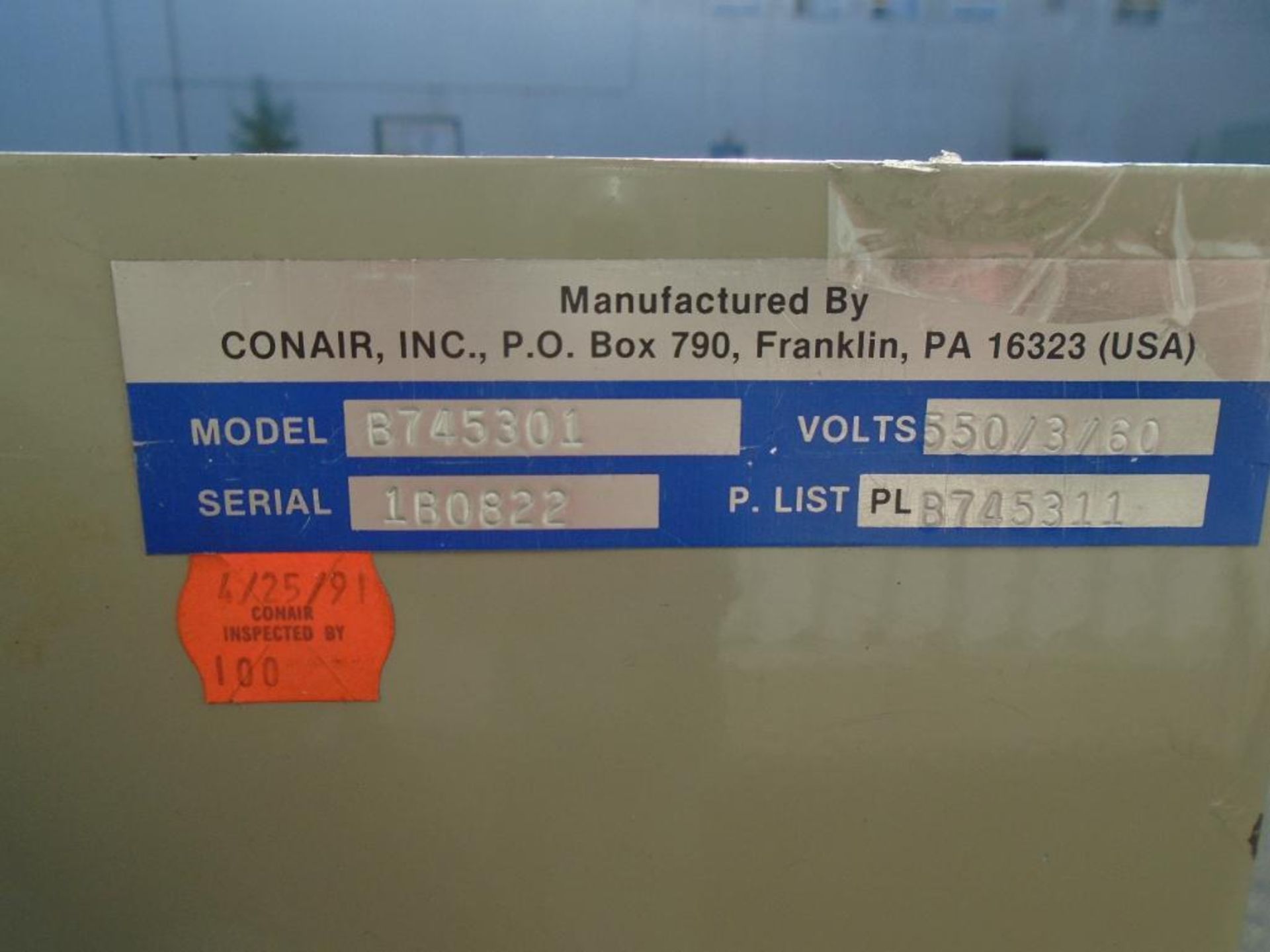 Conair Franklin Loader Control 575V 3HP M/N B745301 - Image 4 of 4