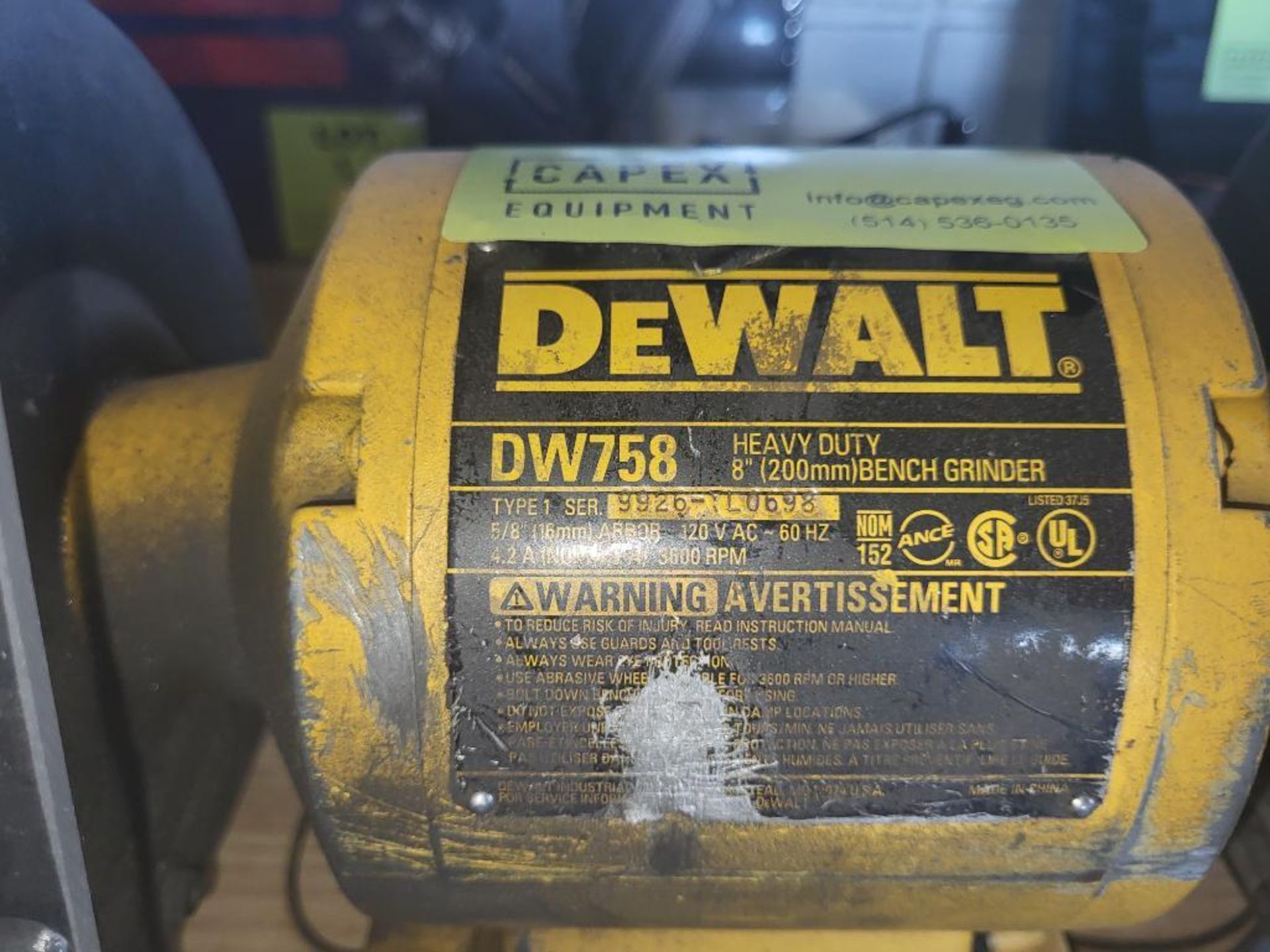 Dewalt Table Grinder M/N DW758 - Image 2 of 2