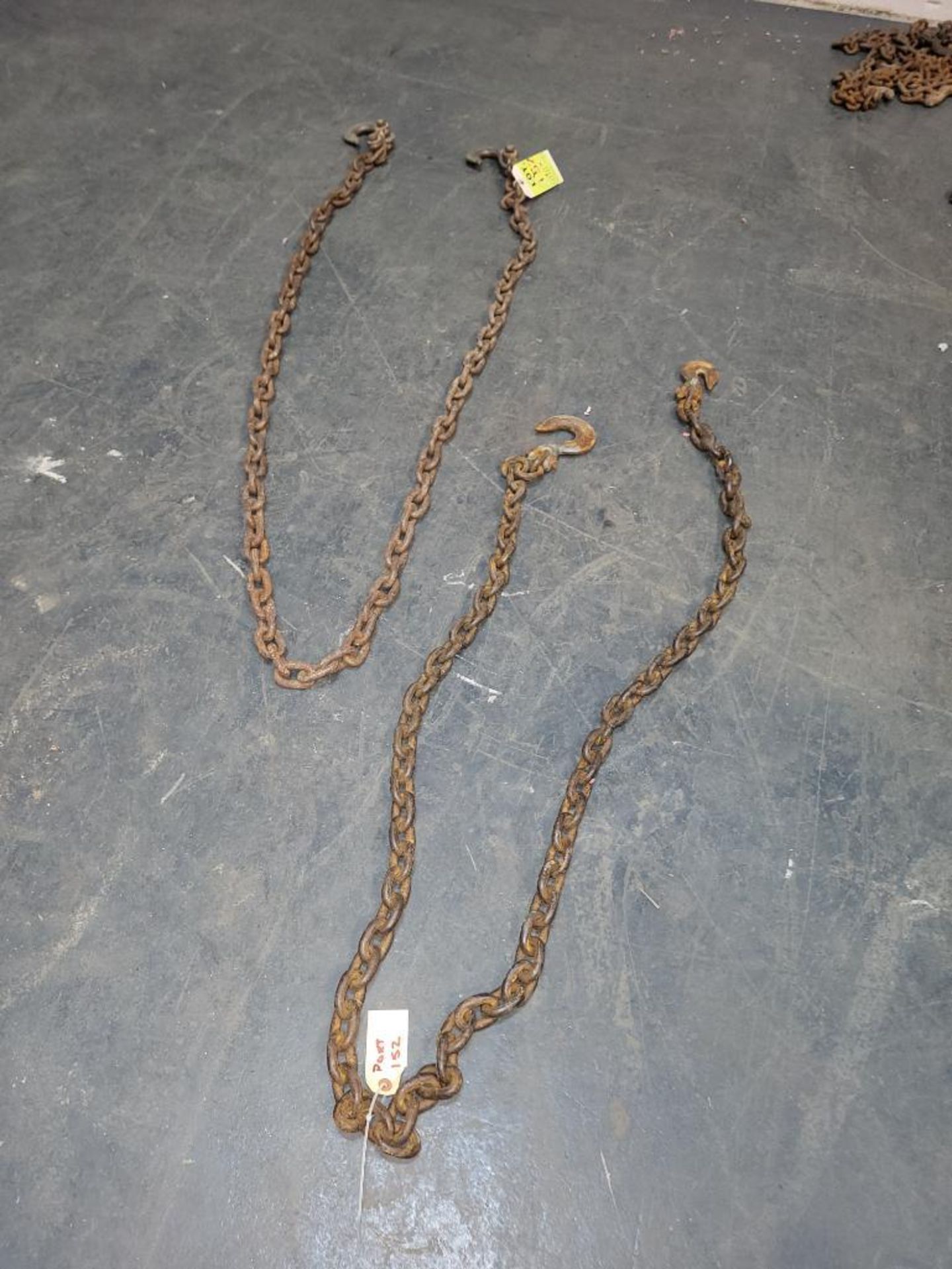 Lot Of 2 Chains W/Hooks 1x 6 Inch 1 x 7 Inch
