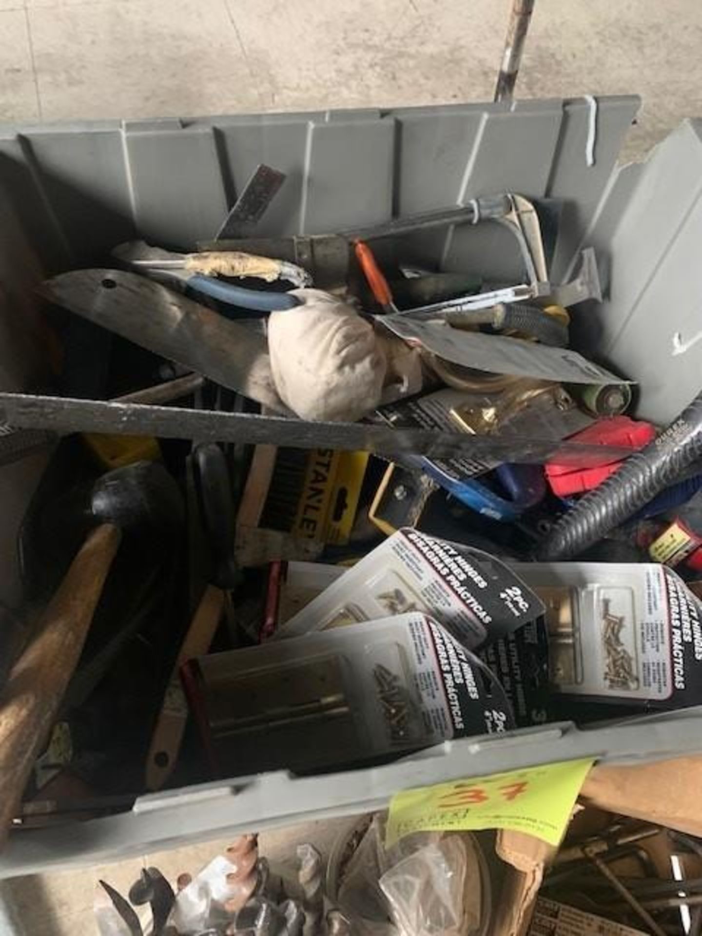 Large Lot Of Hand Tools In Bin