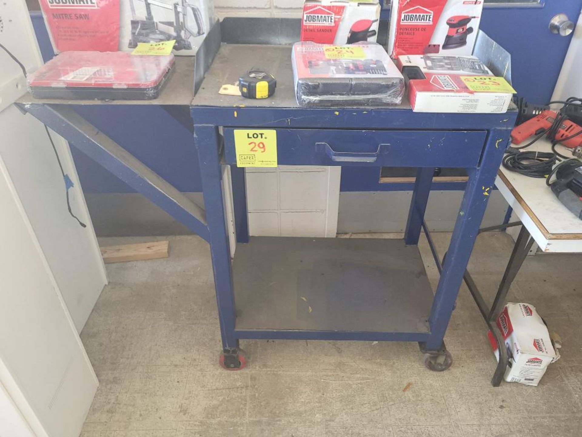 Working Metal Table On Wheels