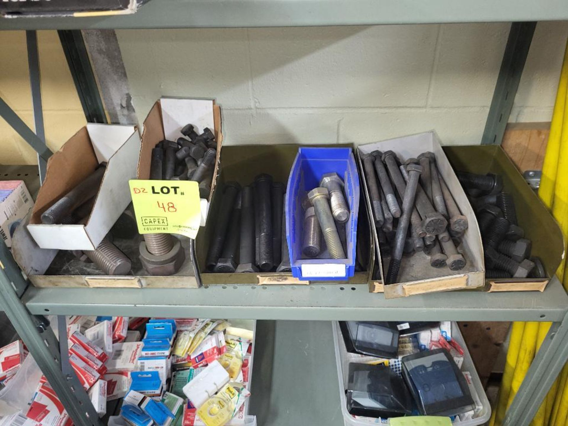 Large Quantity Of Bolts In Bins