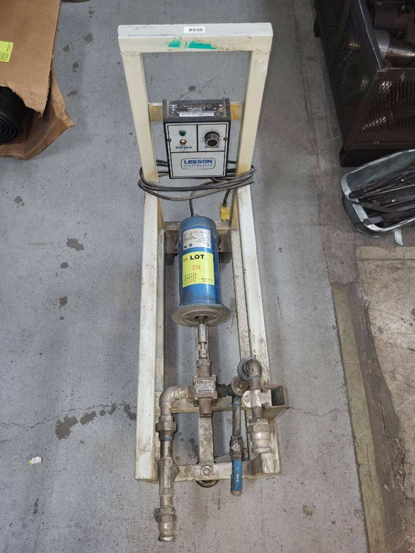 Displacement Eco Chem Pulsafeeder Pump Cart Mount W/Motor And Speed Control
