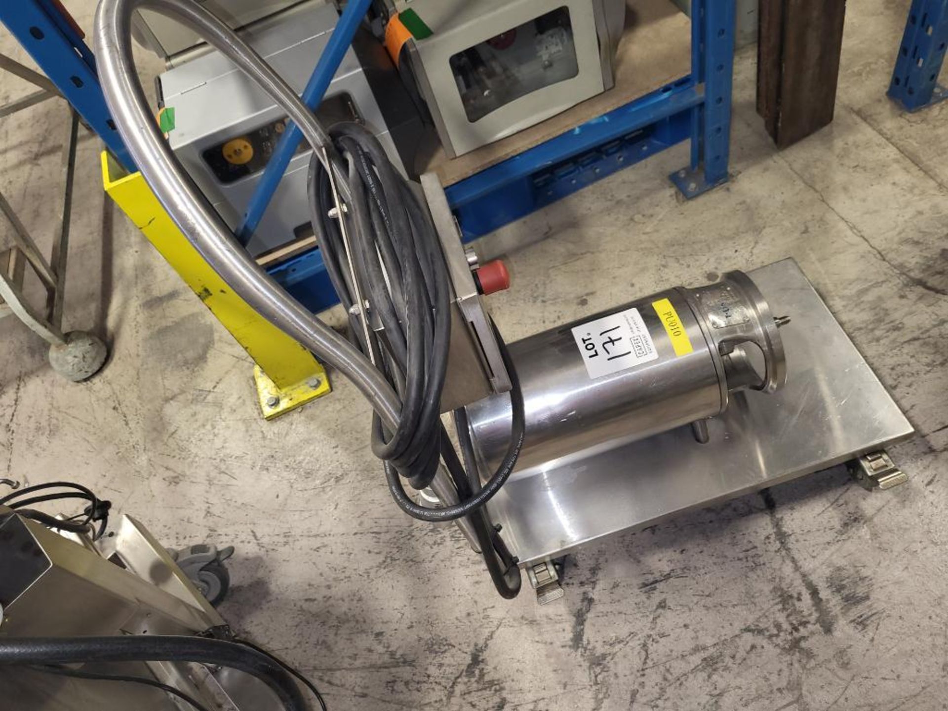 Stainless Steel Cream Transfer Pump on Cart - Image 3 of 3