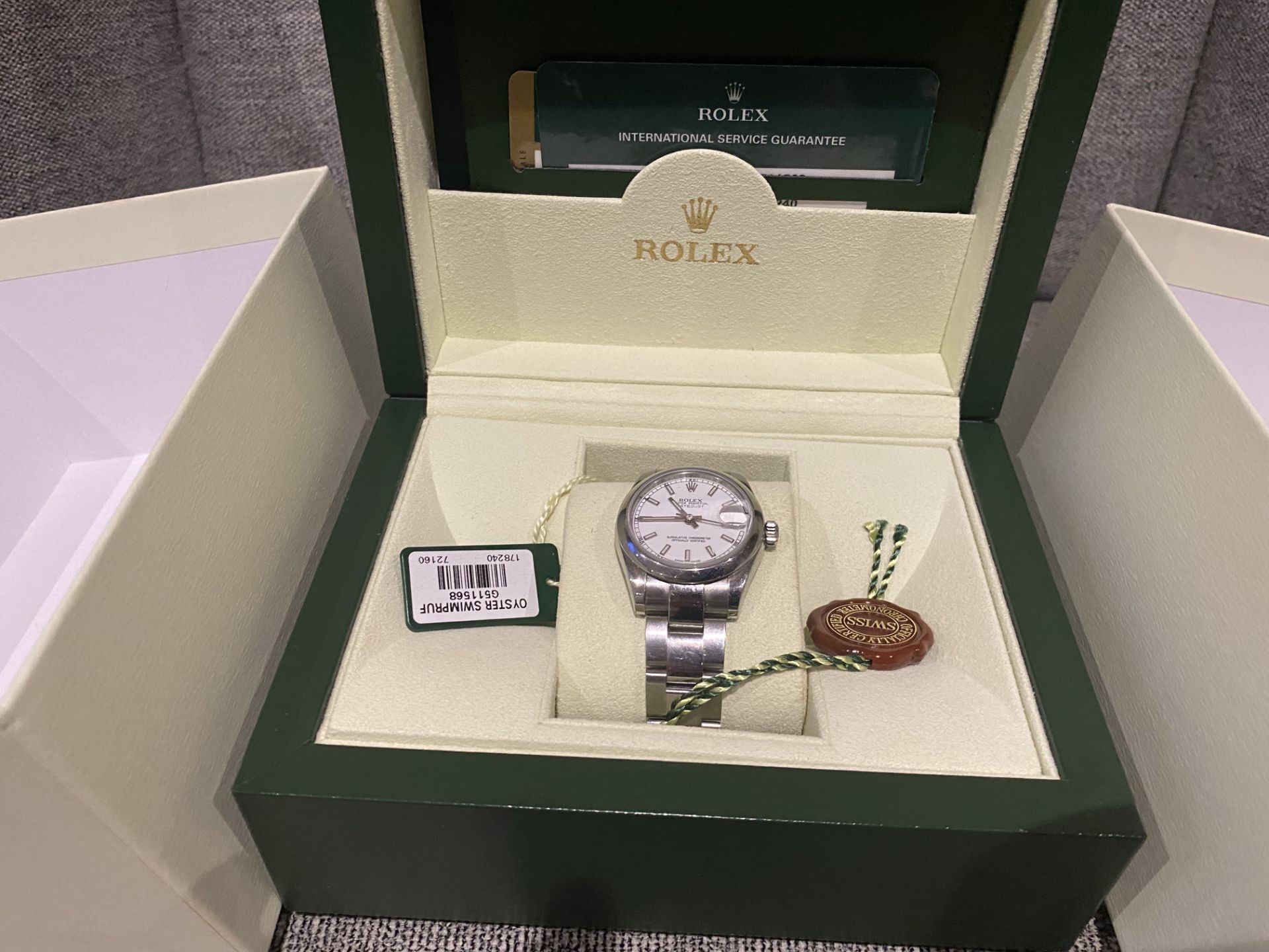 ROLEX DATEJUST OYSTERSTEEL- ORIGINAL BOX AND WARRANTY CARD!!! WHITE DIAL - NO VAT !!!!! - BUY ME!! - Image 2 of 3