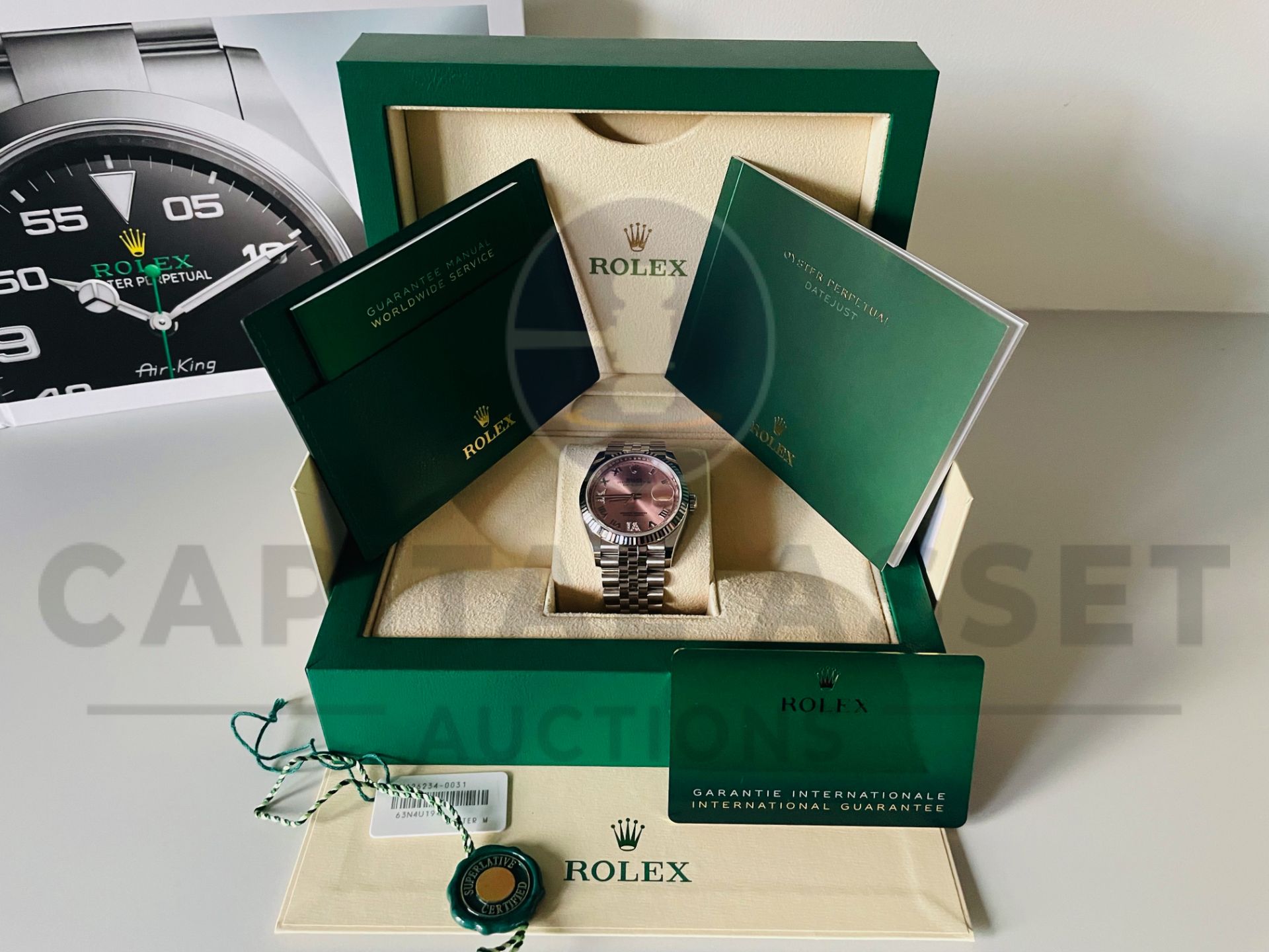 (On Sale) ROLEX DATEJUST 36mm *OYSTER STEEL/18ct WHITE GOLD BEZEL* (2022 - UNWORN) PINK DIAMOND DIAL - Image 4 of 19