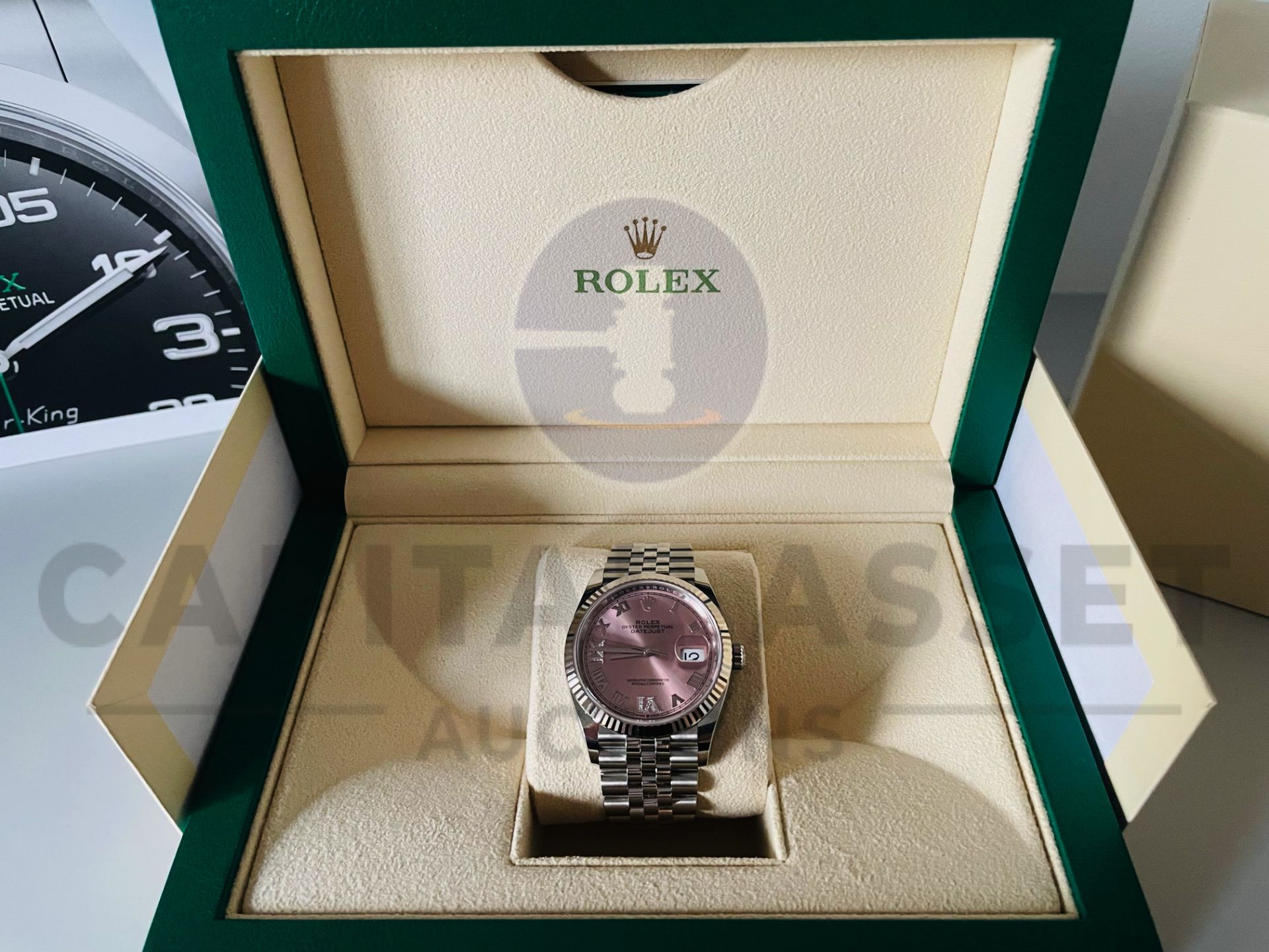 (On Sale) ROLEX DATEJUST 36mm *OYSTER STEEL/18ct WHITE GOLD BEZEL* (2022 - UNWORN) PINK DIAMOND DIAL - Image 7 of 19