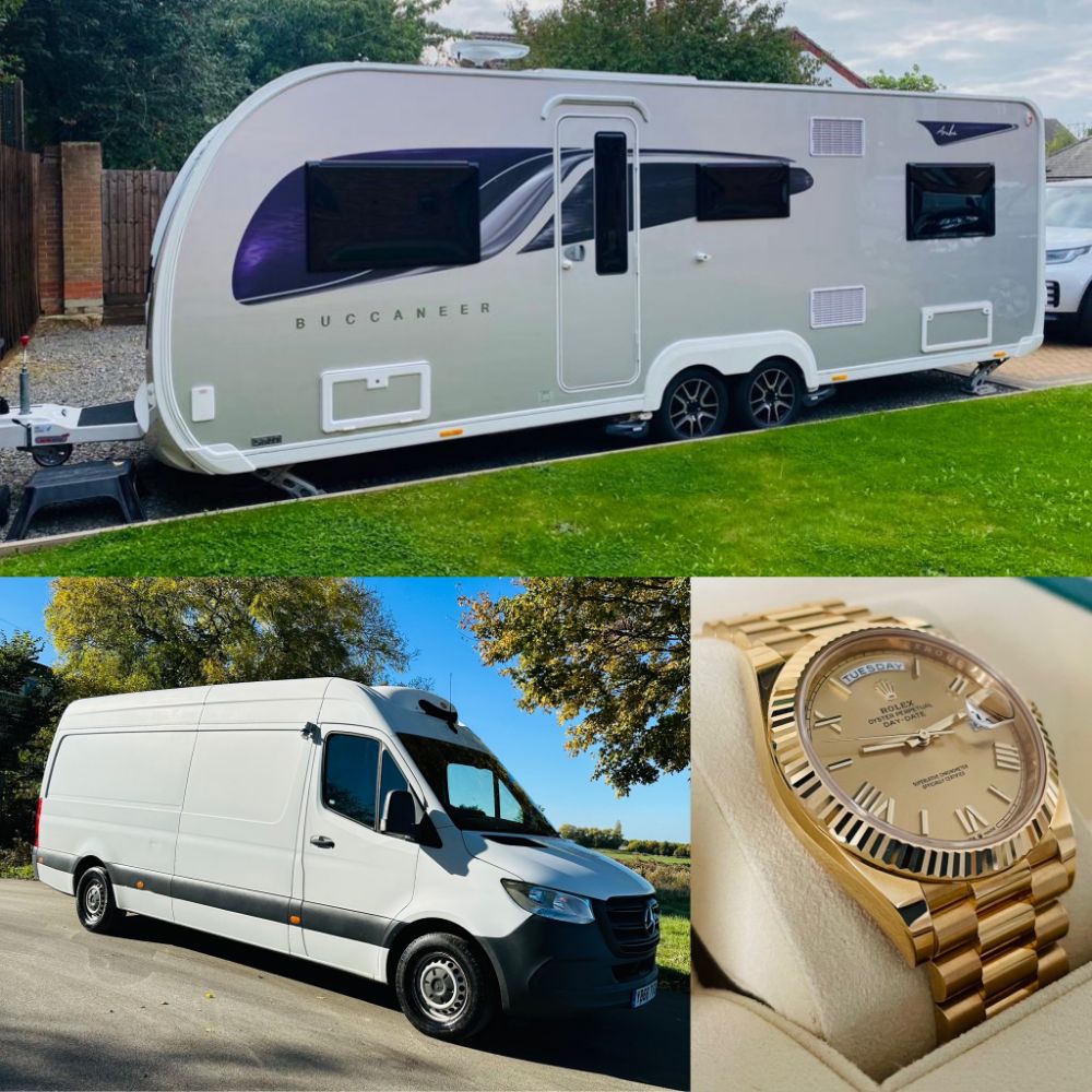 2022 Rolex Day-Date 40mm *18ct Gold* (Unworn) - 2022 Buccaneer Aruba *6 Berth Luxury Touring Caravan* + Many More: Cars, Commercials & 4x4's !!!