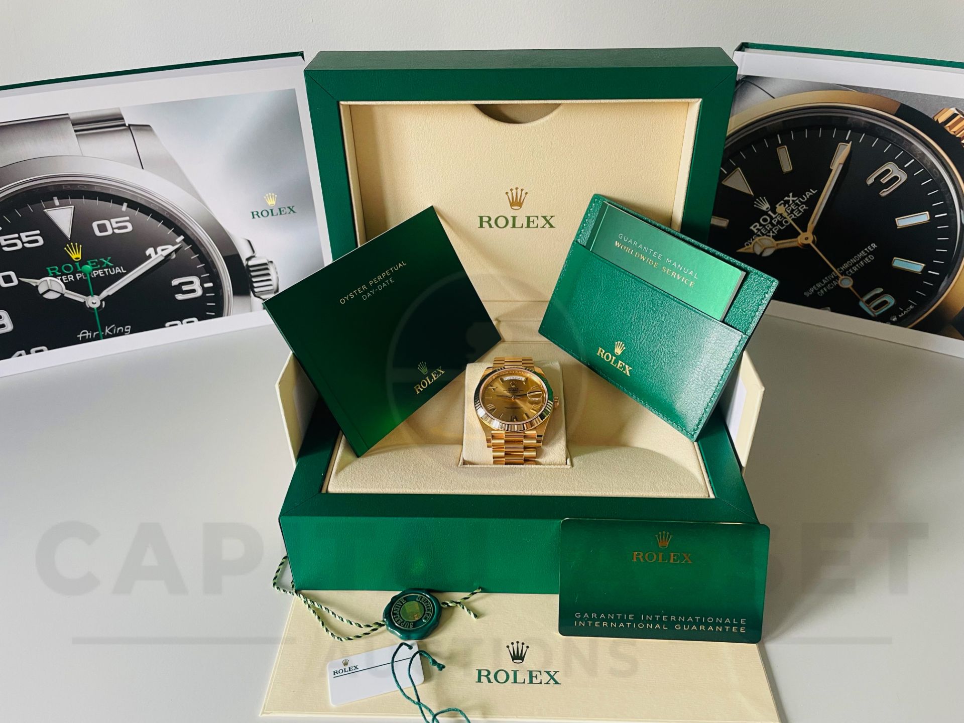 (On Sale) ROLEX DAY-DATE 40MM *18CT GOLD - ROMAN DIAL* (2022) *GENUINE TIMEPIECE* (BEAT THE WAIT) - Image 11 of 19