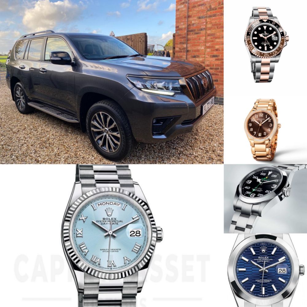 ** HIGH VALUE AUCTION ** 2022 Rolex Day-Date *Platinum* - 2022 Toyota Land Cruiser *Invincible - 2022 Patek Philippe Twenty-4 *18ct Rose Gold*