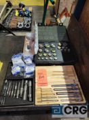 Lot of assorted countersink, reamer, thread measuring kit
