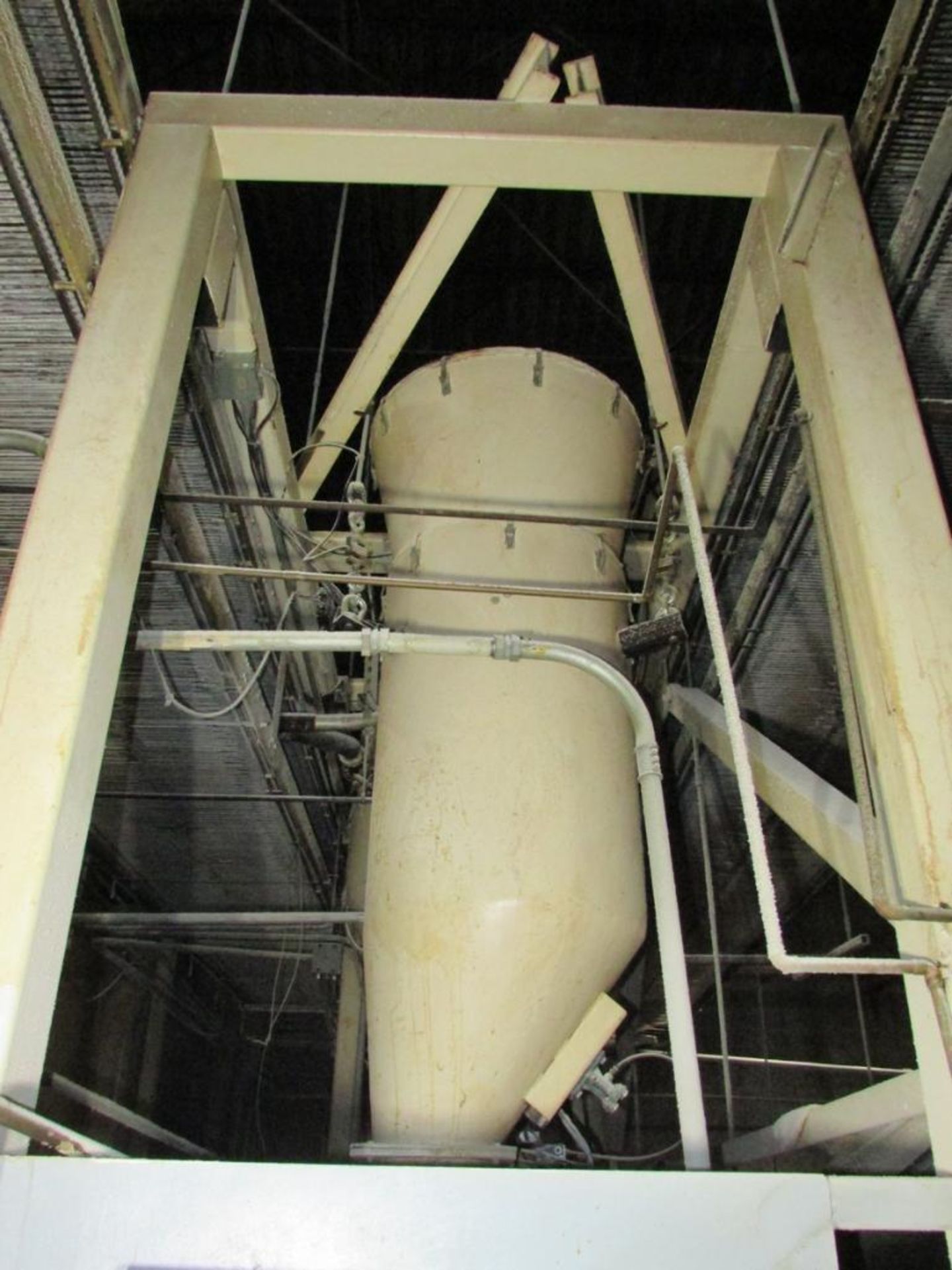 LOT: (2) Overhead Hoppers with (3) Vacuum Pumps, Load Cells (2) GSE 465 Digital Scale Readouts, Appr - Image 13 of 14